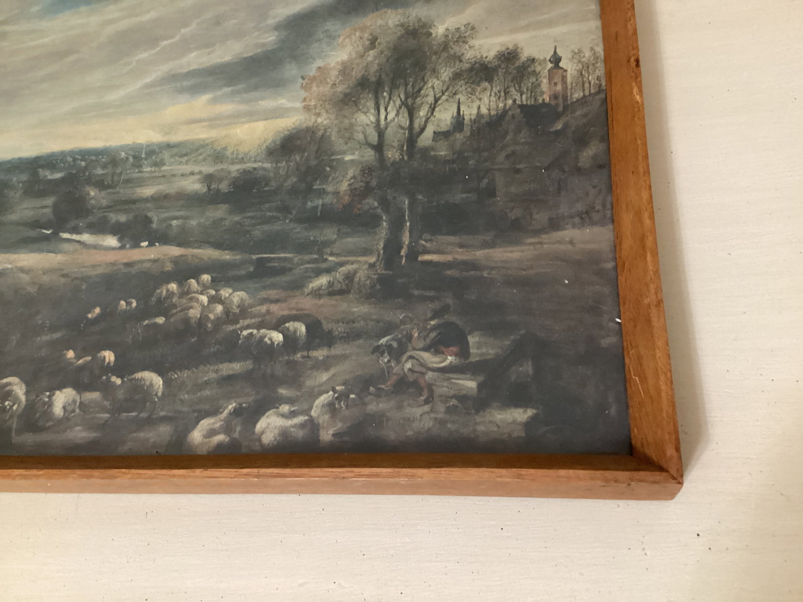 Framed Landscape with a Shepherd and His Flock Peter Paul Print - 5
