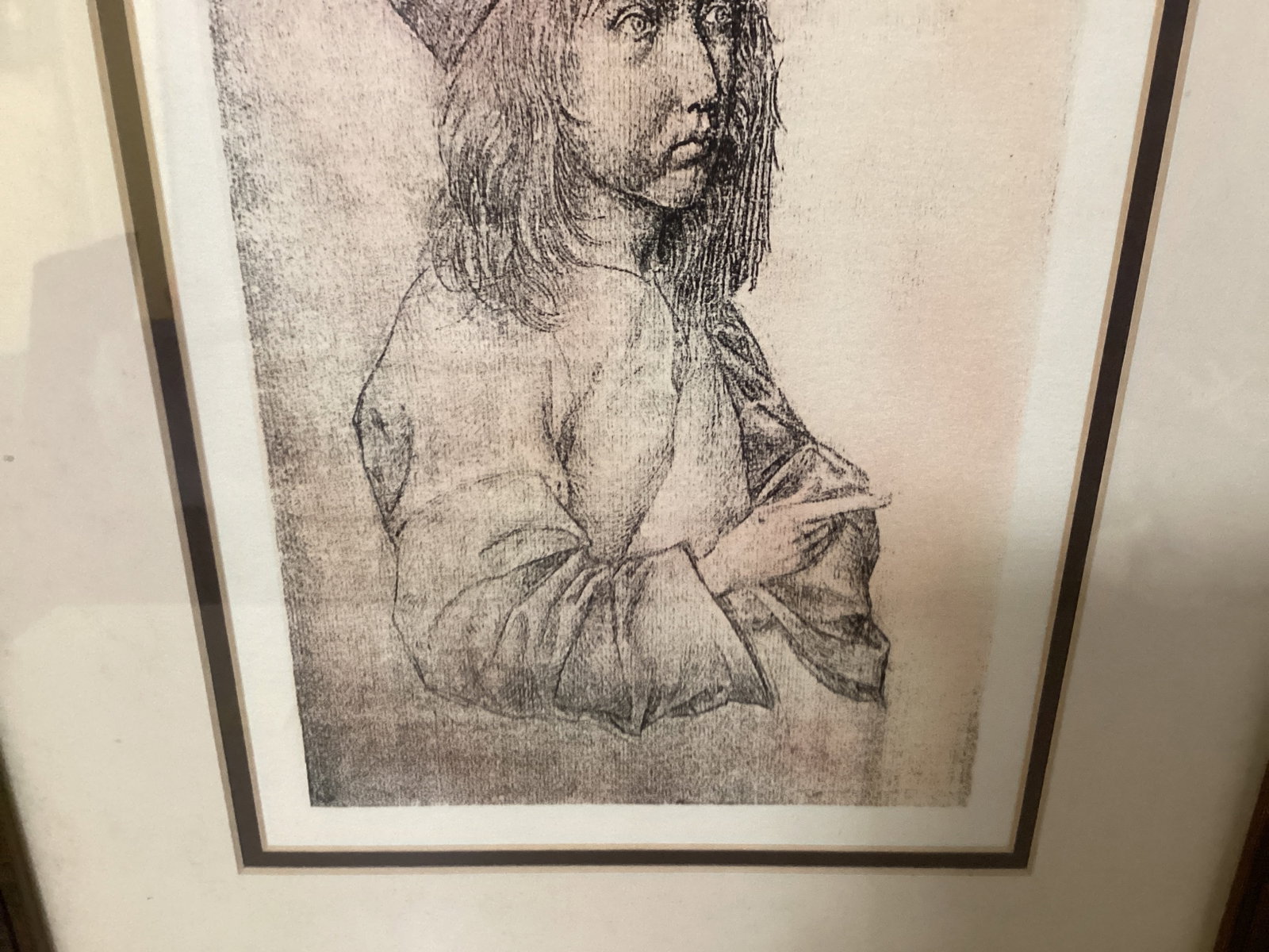 Framed Matted Print of Albrecht Durer 1484 German Self Portrait - 3