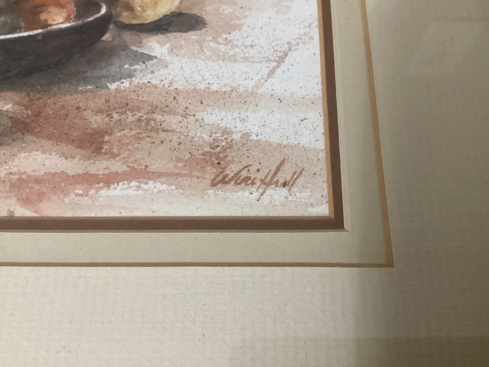 Framed, Matted, Signed Original Still Life Watercolor - 3