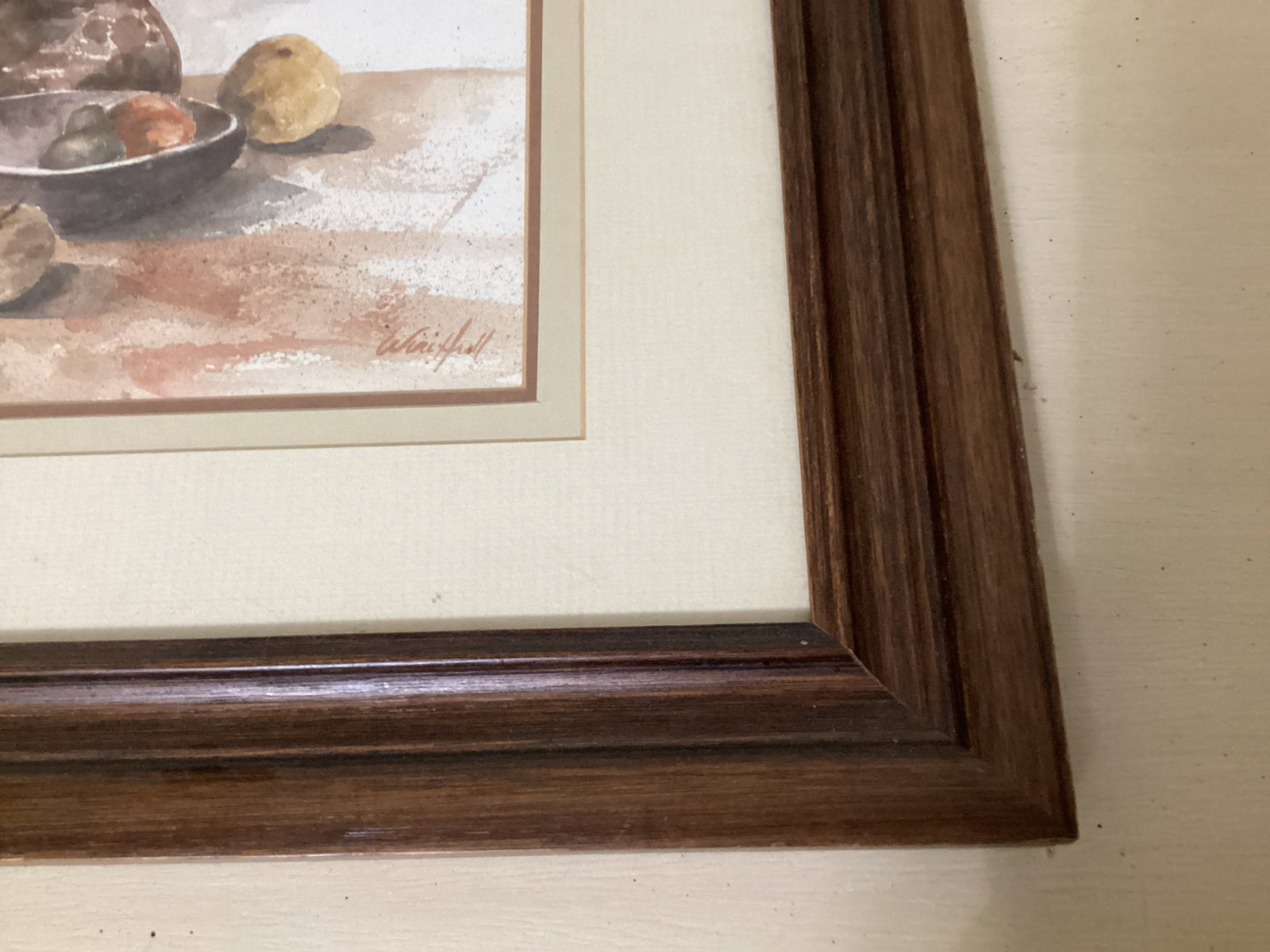 Framed, Matted, Signed Original Still Life Watercolor - 4