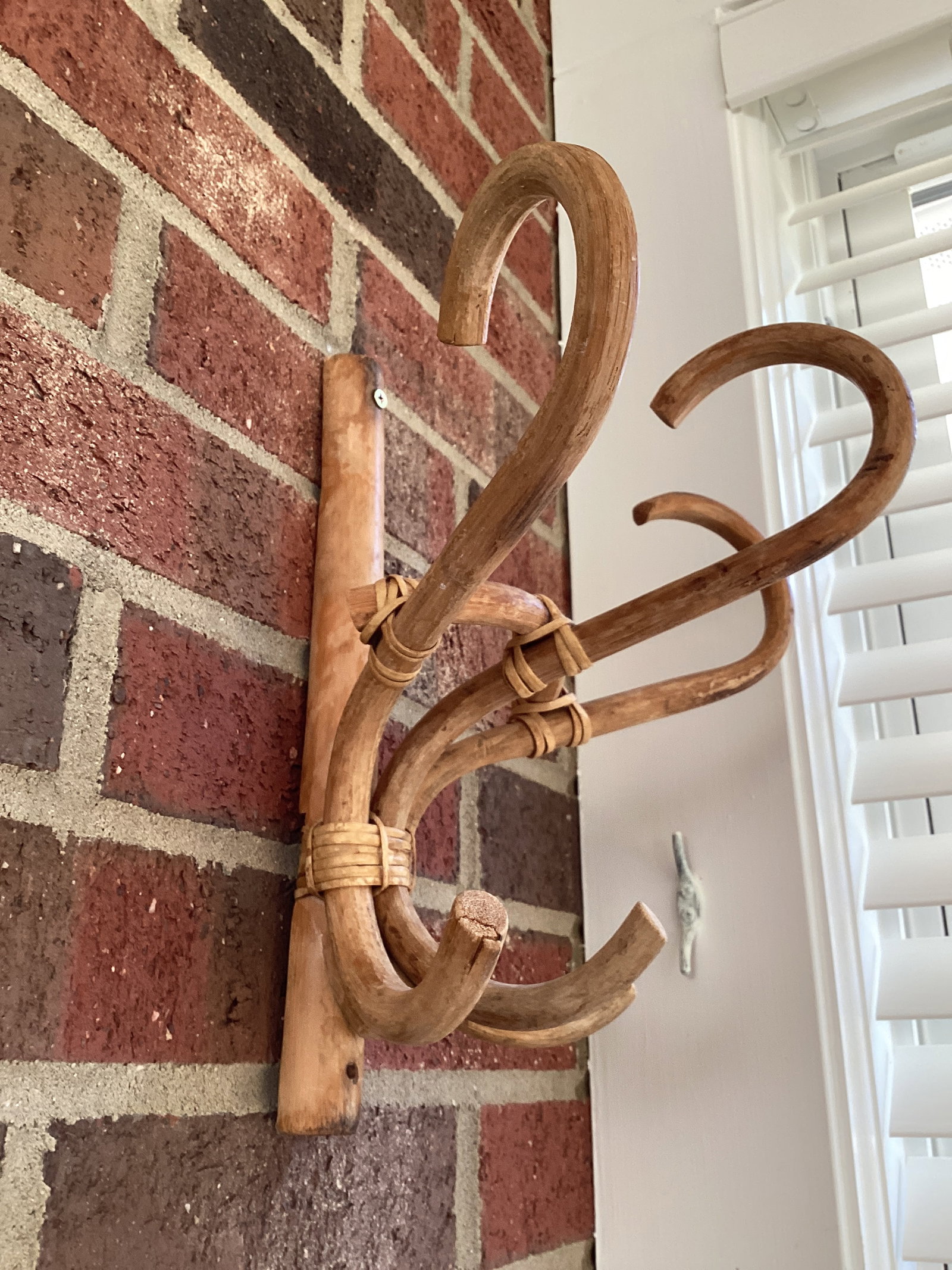 Wood Three Hook Coat Hanger - 2