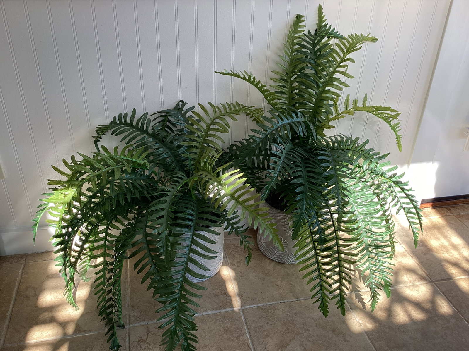 Two Faux Plants: 18" and 24" h, shipping unavailable for this lot
