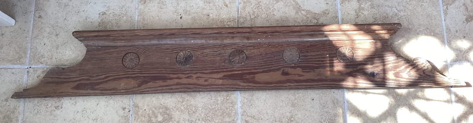 Antique Furniture Pediment: 50 1/2" L, shipping unavailable for this lot