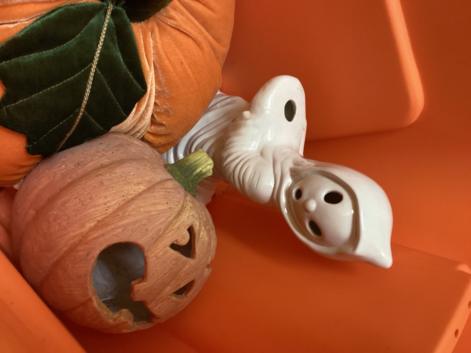 Tote of Halloween Decorations - 3