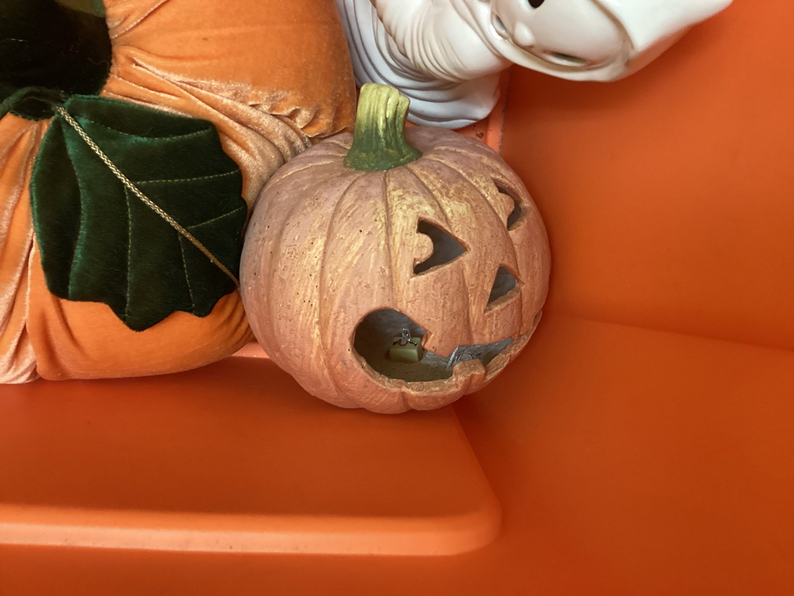 Tote of Halloween Decorations - 4