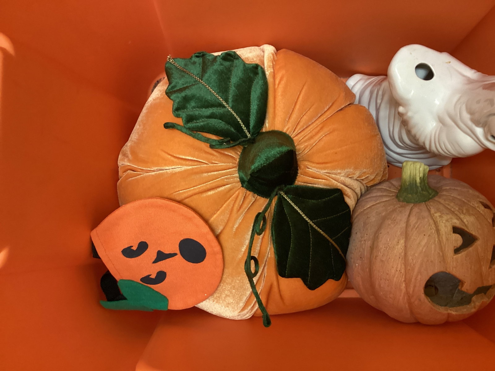Tote of Halloween Decorations - 5