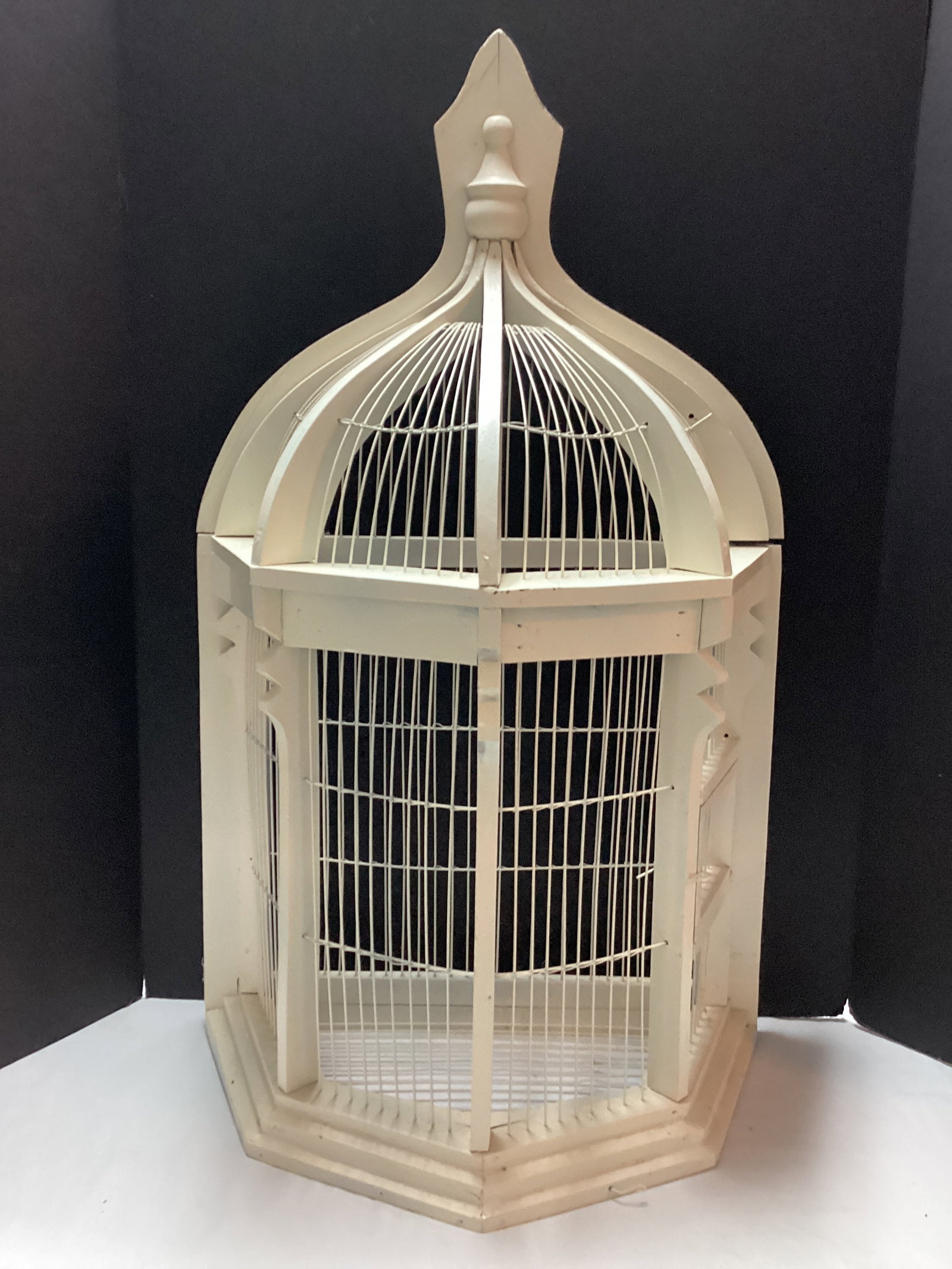 Decorative Bird Cage: 18" w x 11" d x 30 1/2" h, shipping unavailable for this lot