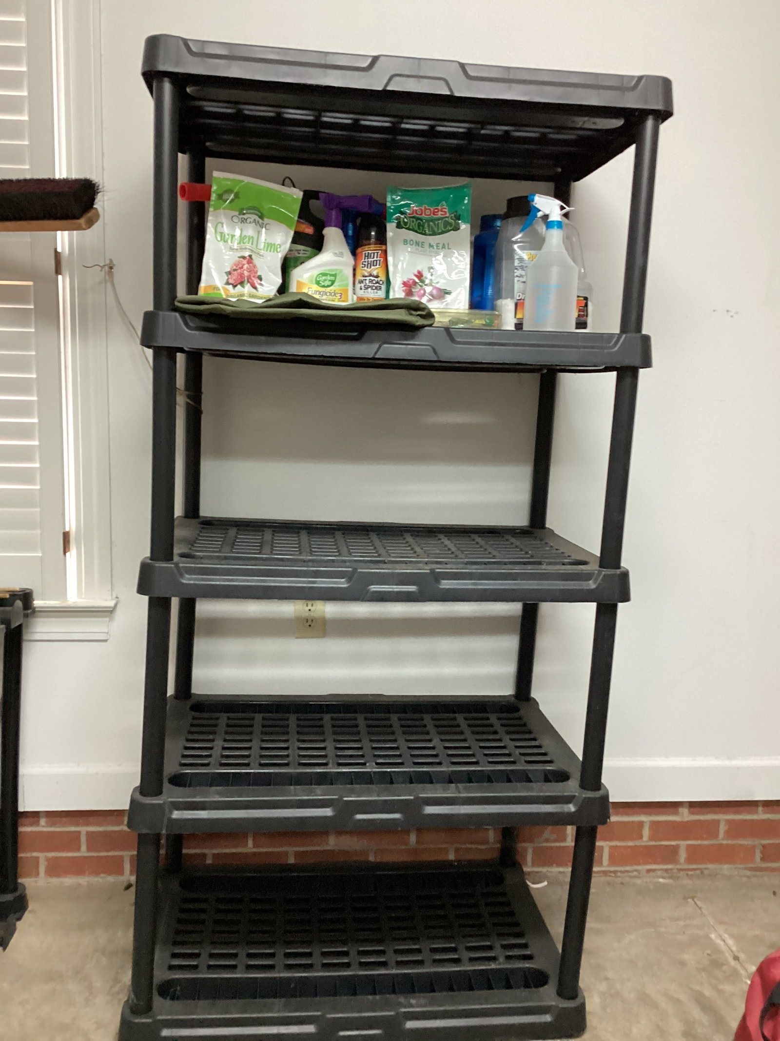 Plastic Shelf Unit: contents not included, 36" w x 24" d x 72" h, shipping unavailable for this lot