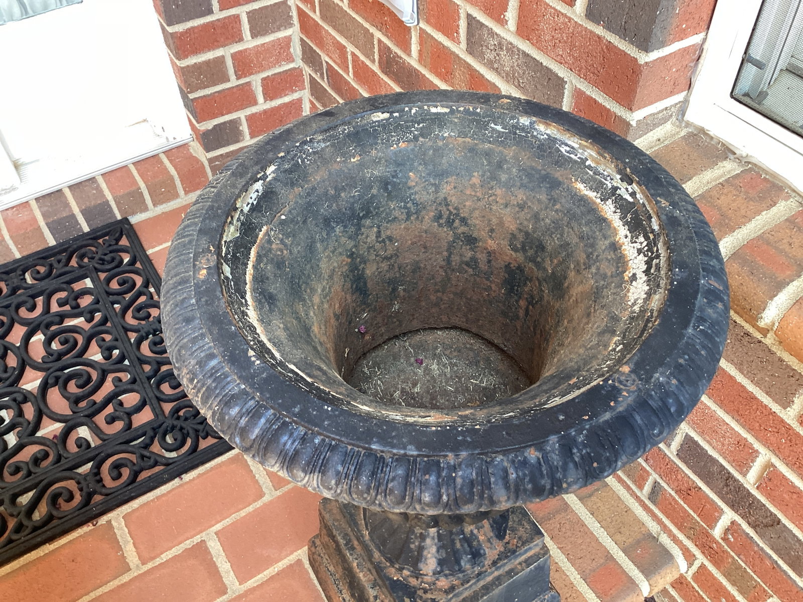 Pair of Metal Urn Planters with Stands - 3
