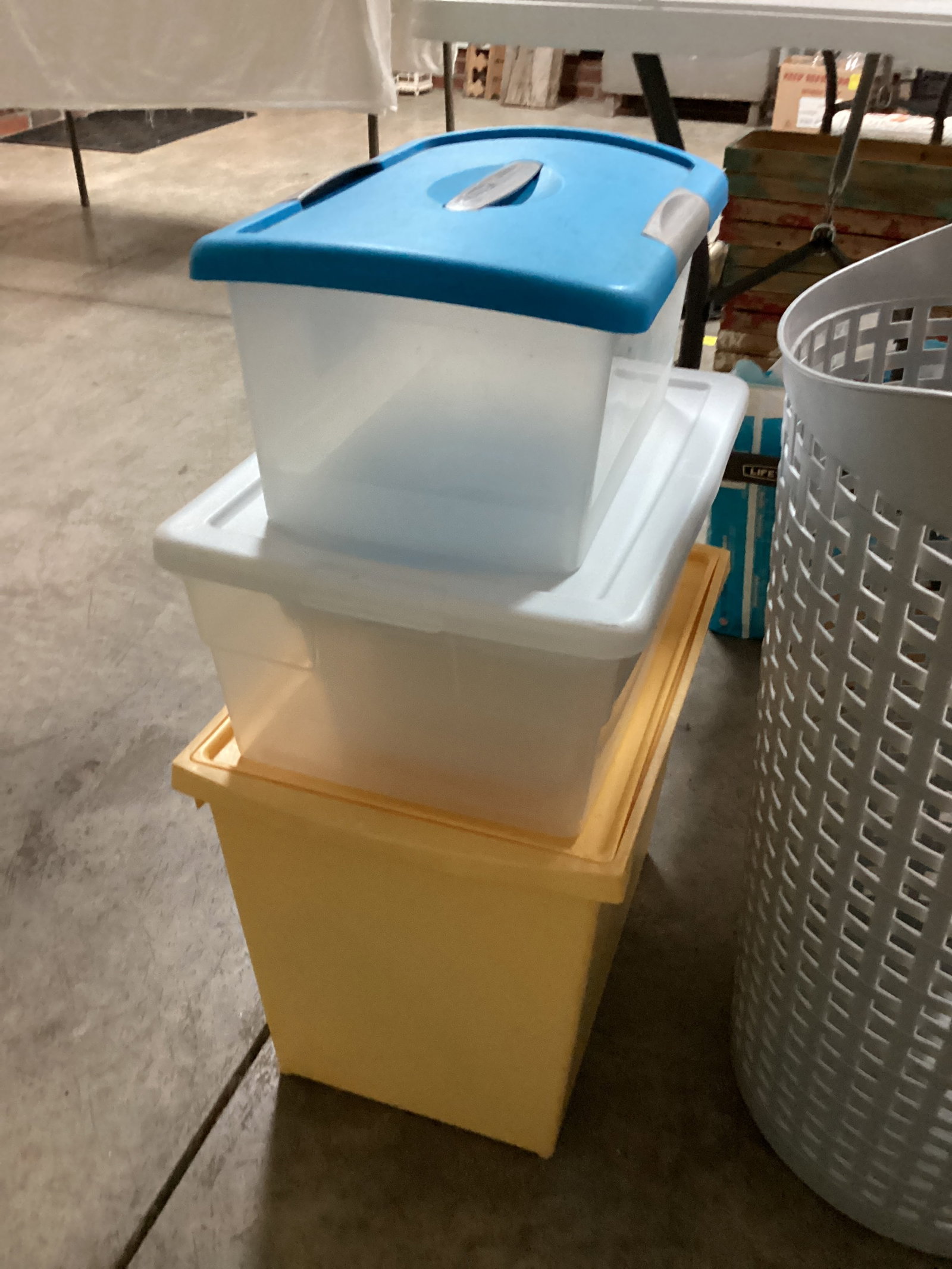 Plastic Laundry Basket and Storage Containers - 3