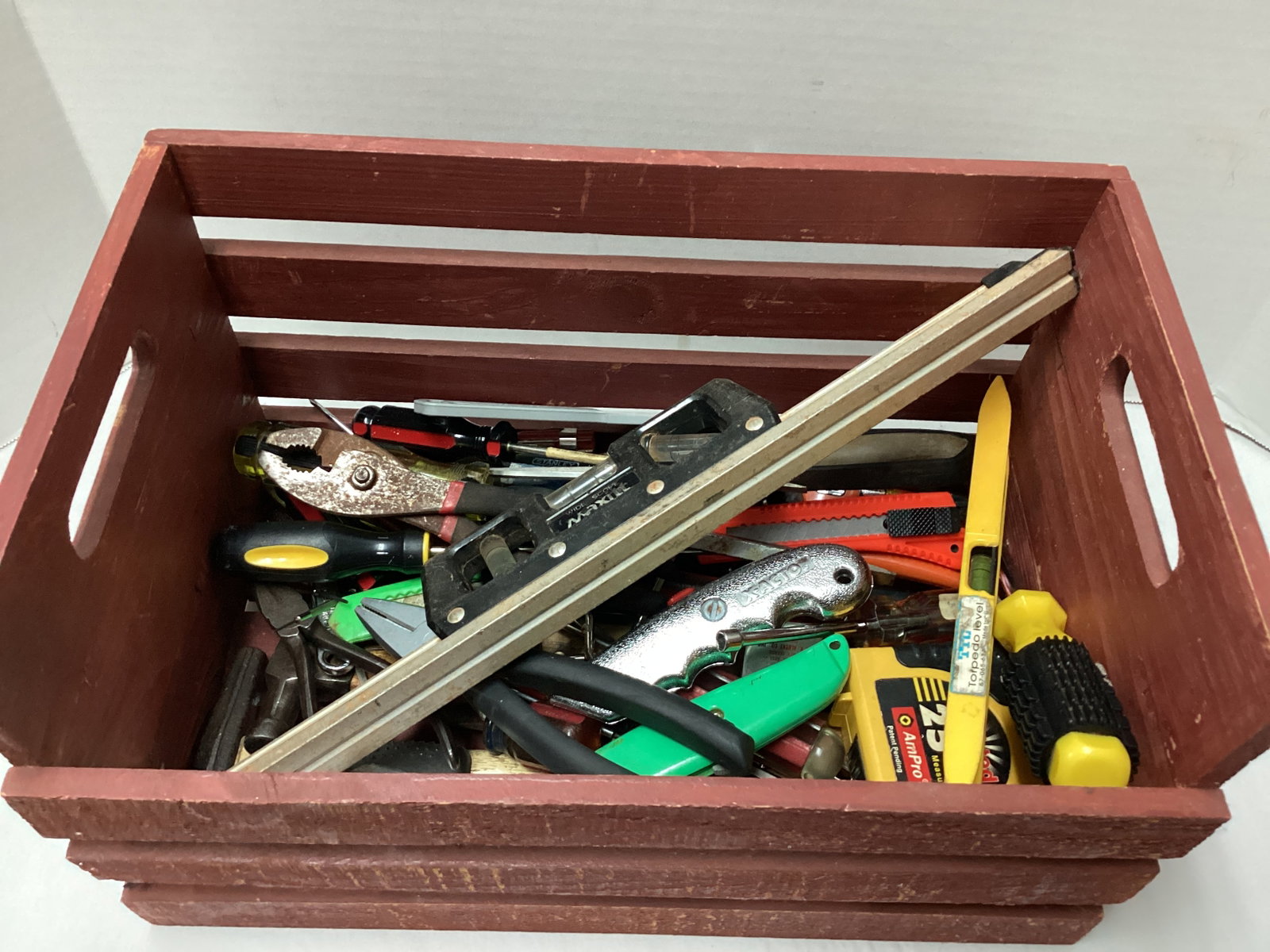 Wood Box with Hand Tools - 2