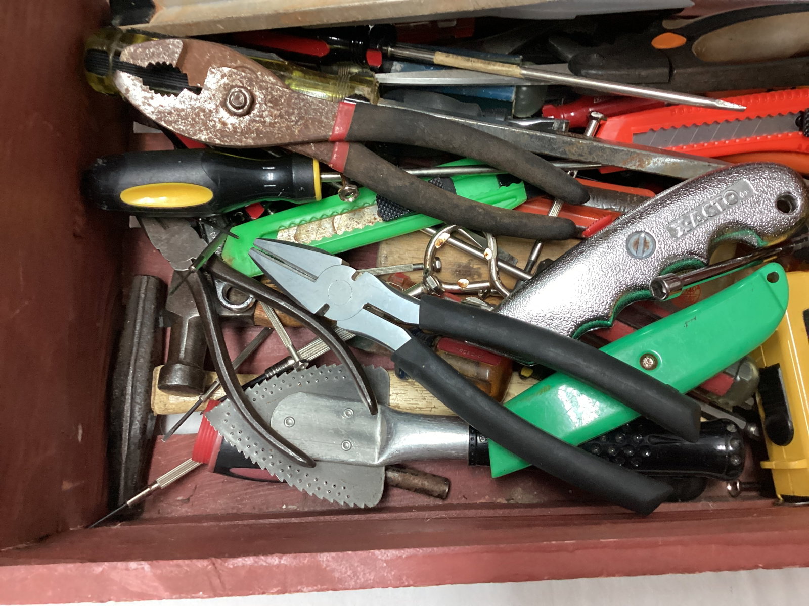 Wood Box with Hand Tools - 5