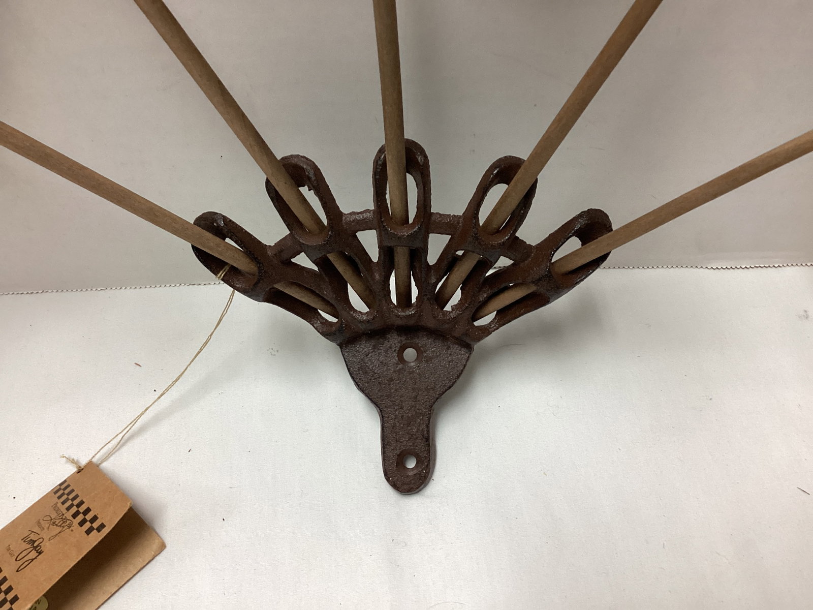 Cast Iron Flag Holder with Flags - 2