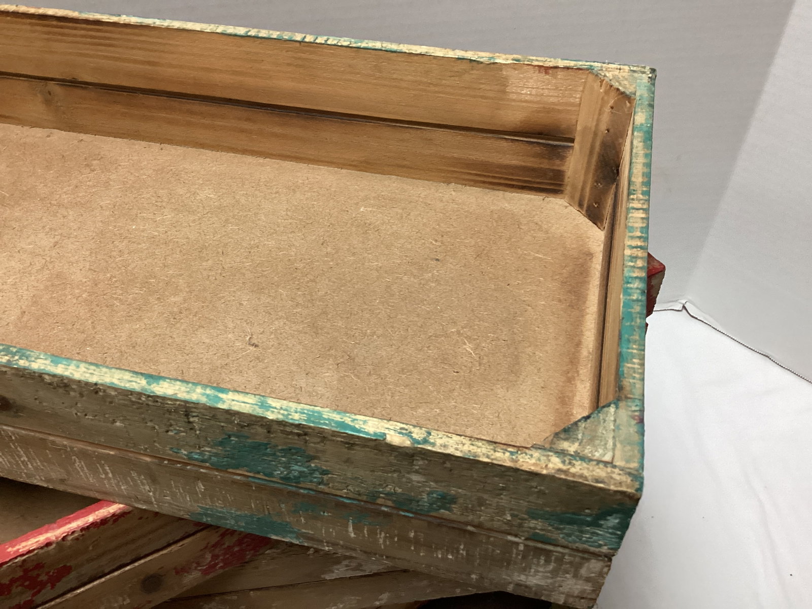 Distressed Painted Small Wood Crates - 3