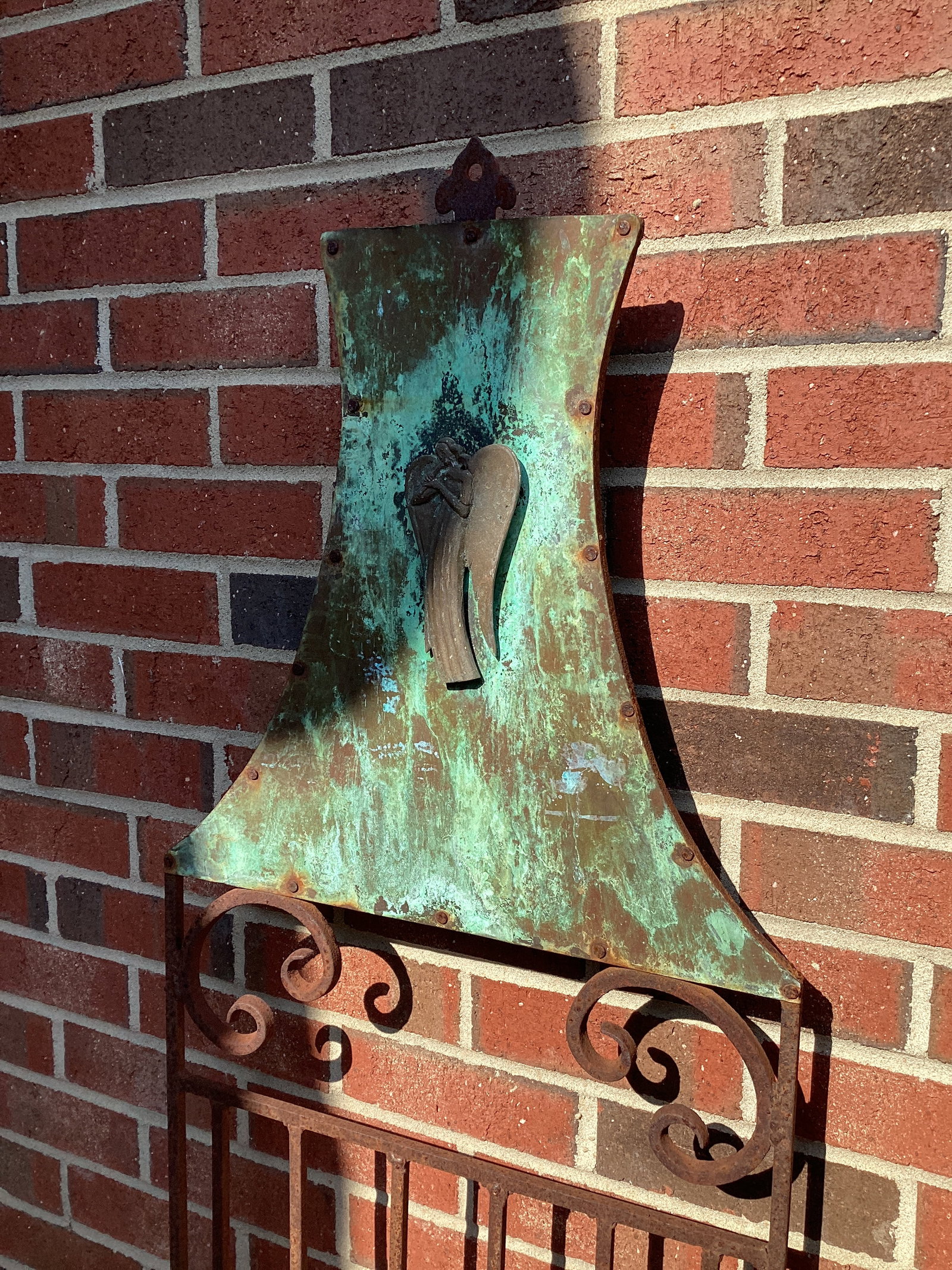 Copper and Metal Wall Planter - 2