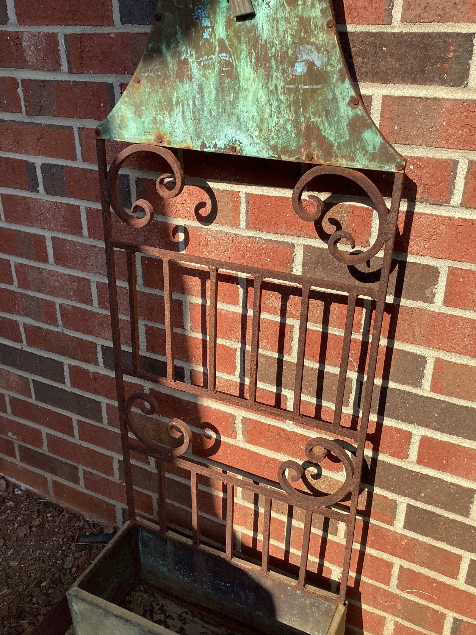 Copper and Metal Wall Planter - 3