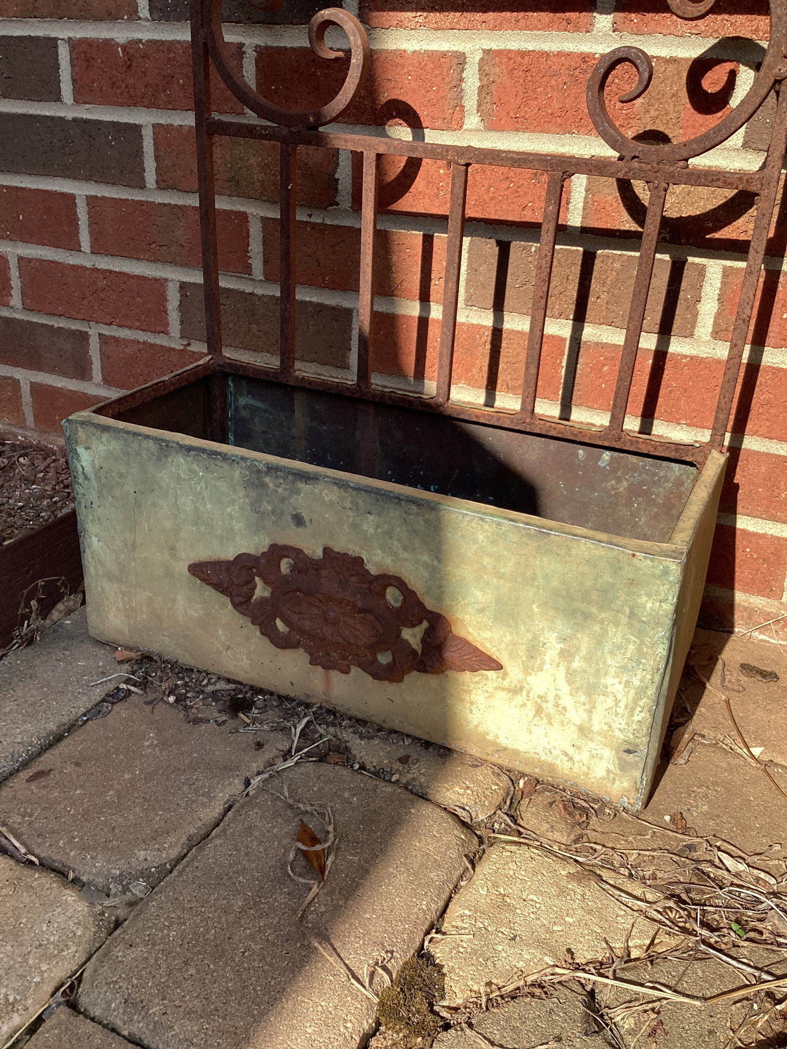 Copper and Metal Wall Planter - 4