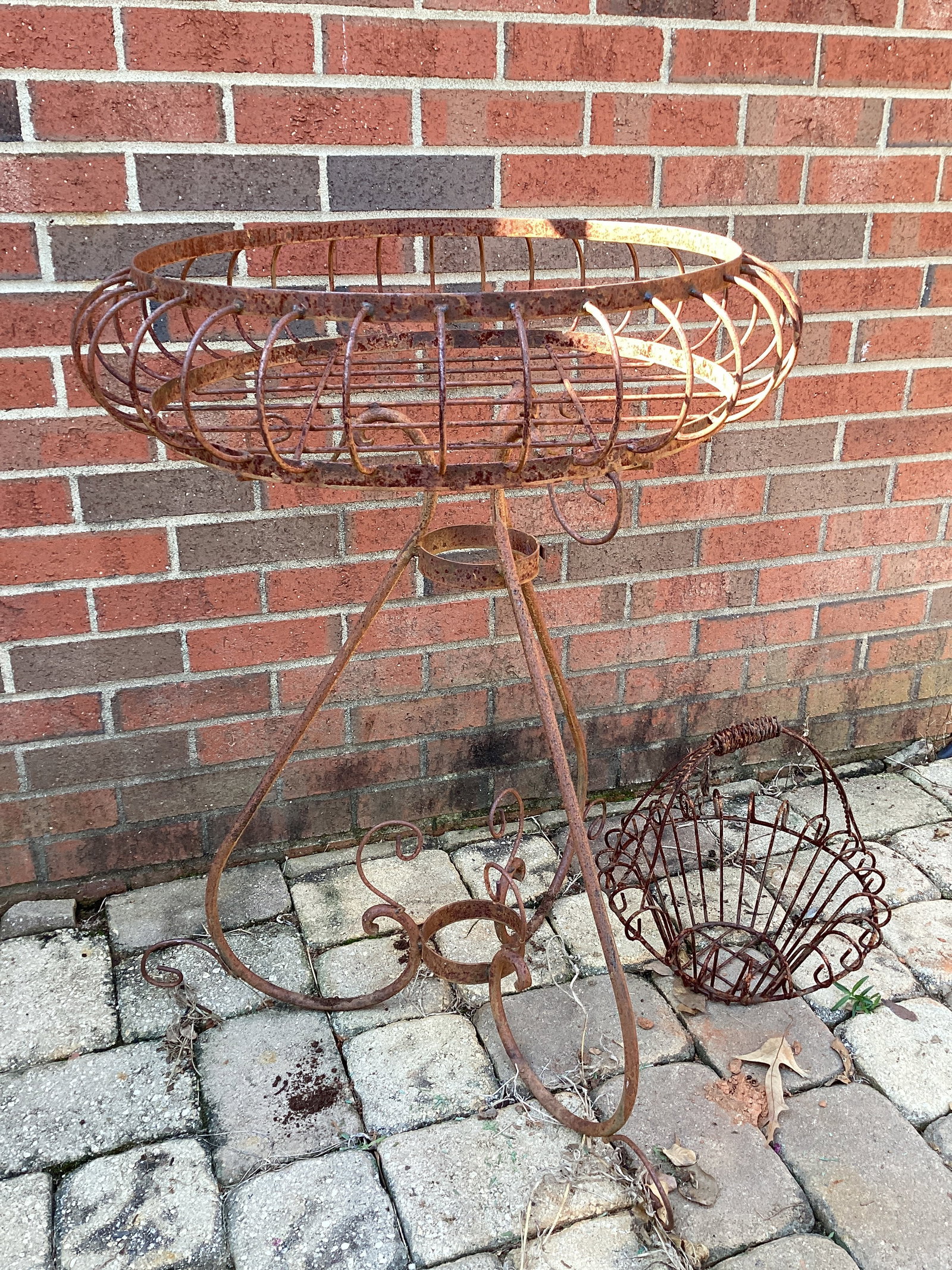 Two Antique Planter Baskets - 2