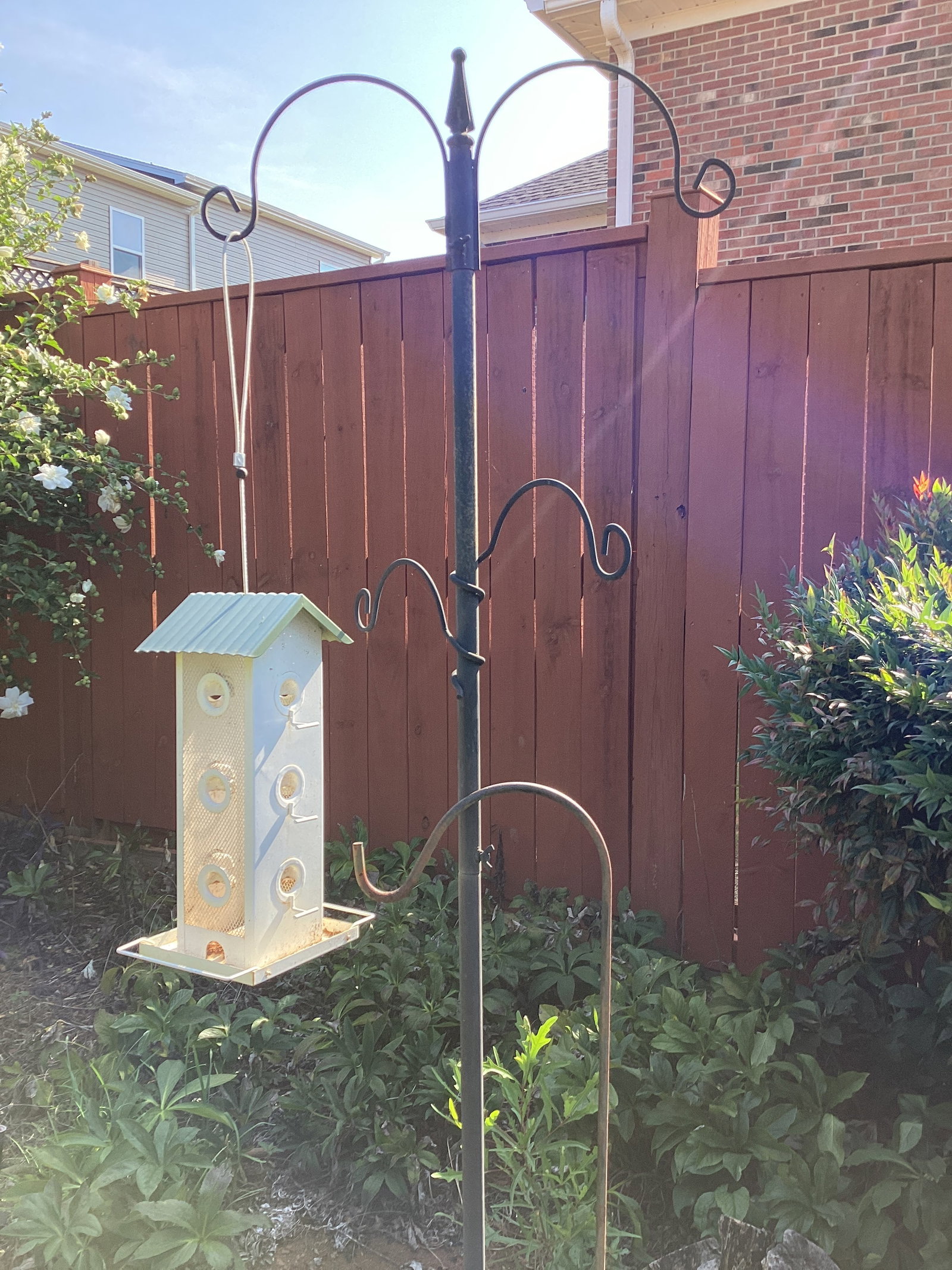 Two Shepherd Hooks and Bird Feeder - 3