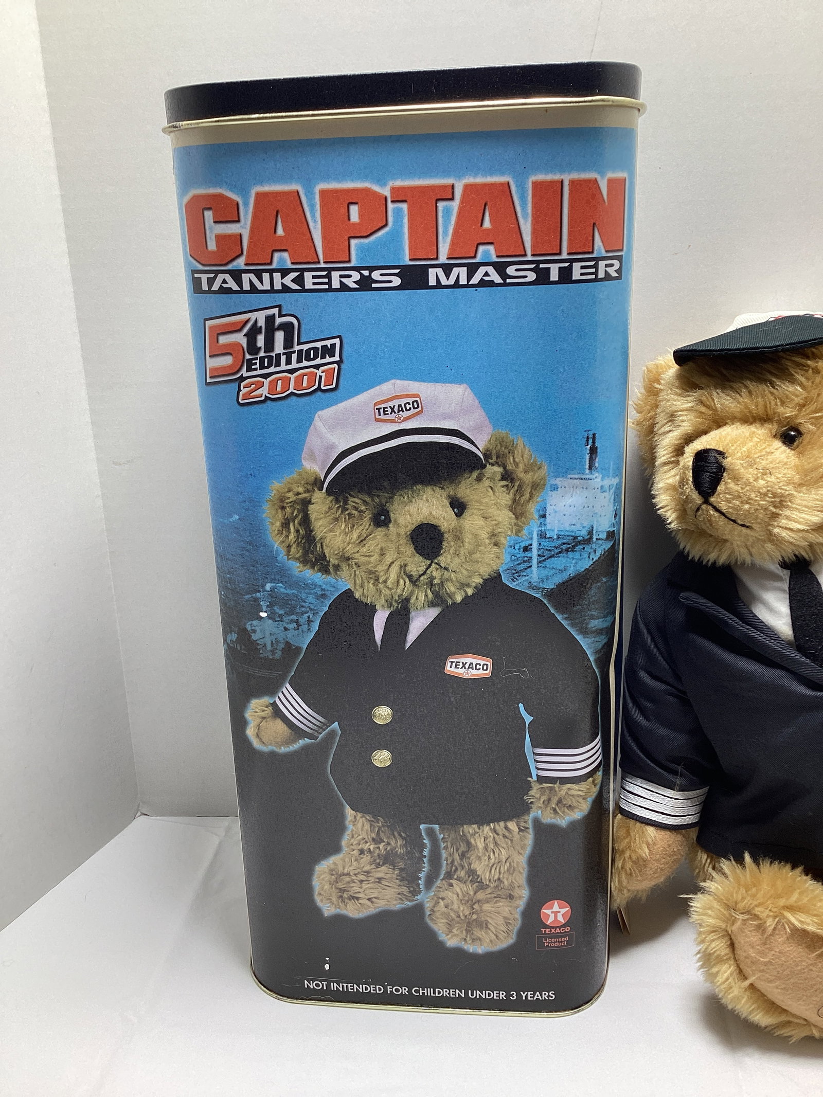 Texaco Captain Tankers Master Teddy Bear with Coin Bank Tin - 2