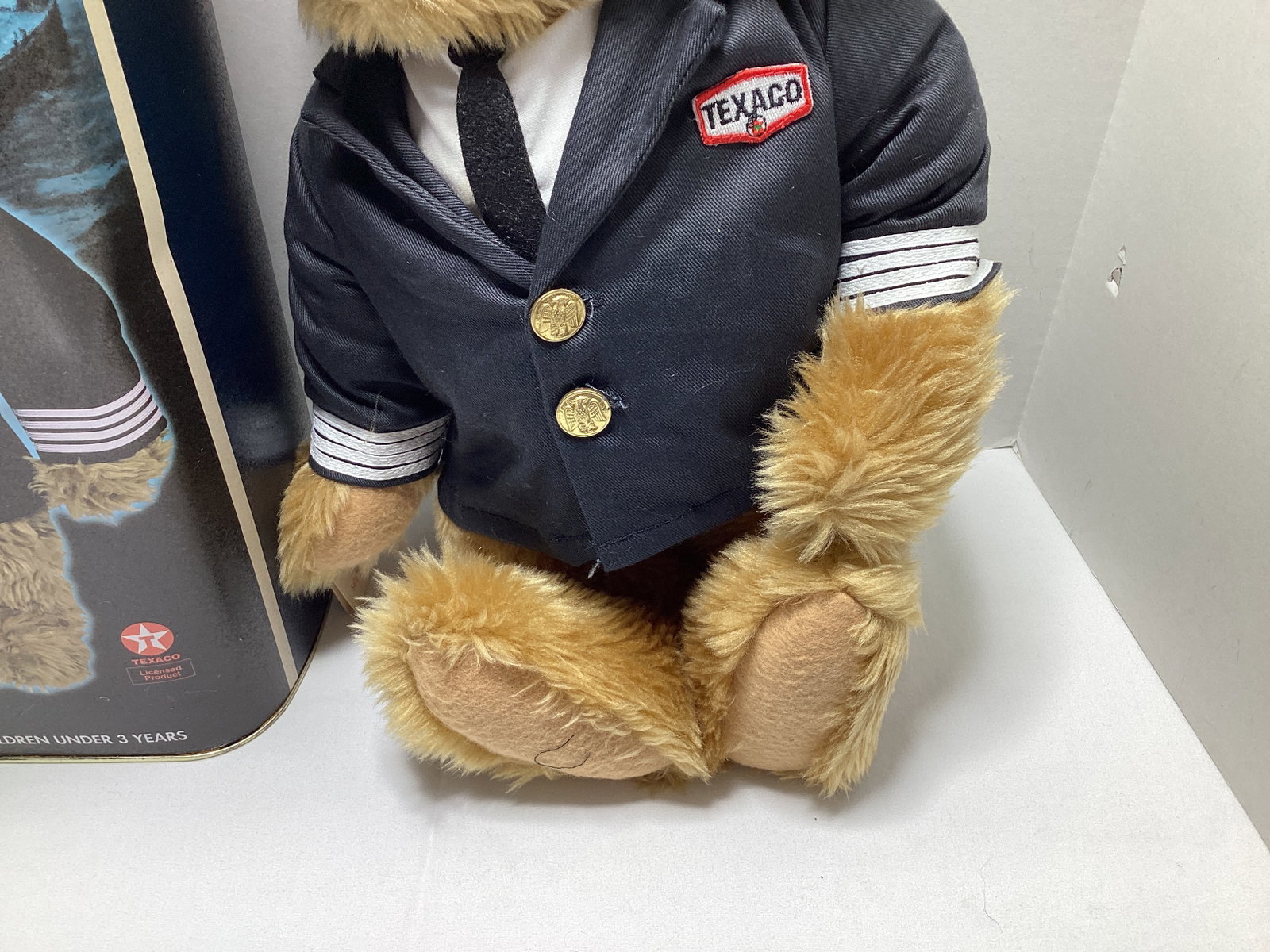 Texaco Captain Tankers Master Teddy Bear with Coin Bank Tin - 5