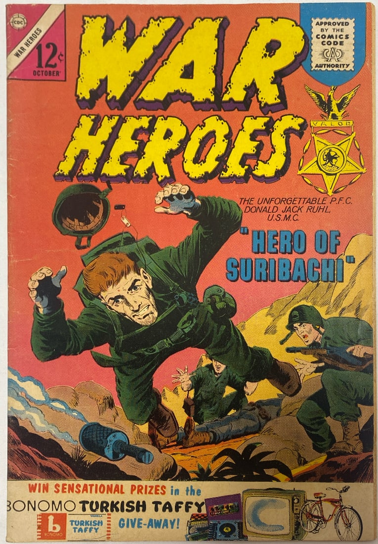 War Heroes 5 Charlton Comic Book: 1963, Please preview and see all photos for condition