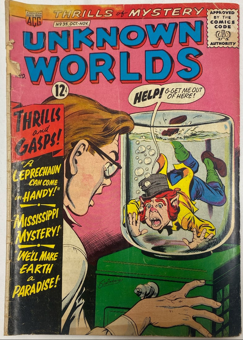 Unknown Worlds 35 ACG Comic Book: 1964, Please preview and see all photos for condition