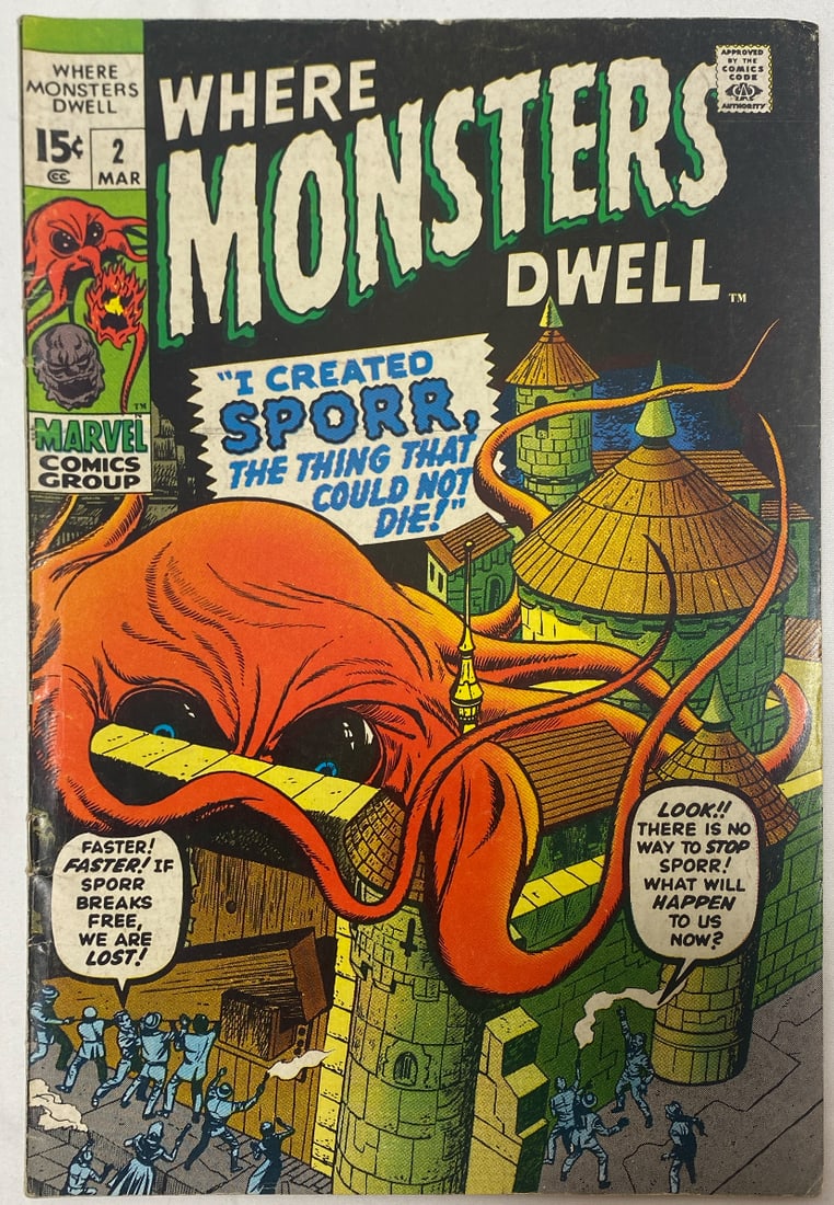 Where Monsters Dwell 2 Marvel Comic Book: 1969, Please preview and see all photos for condition