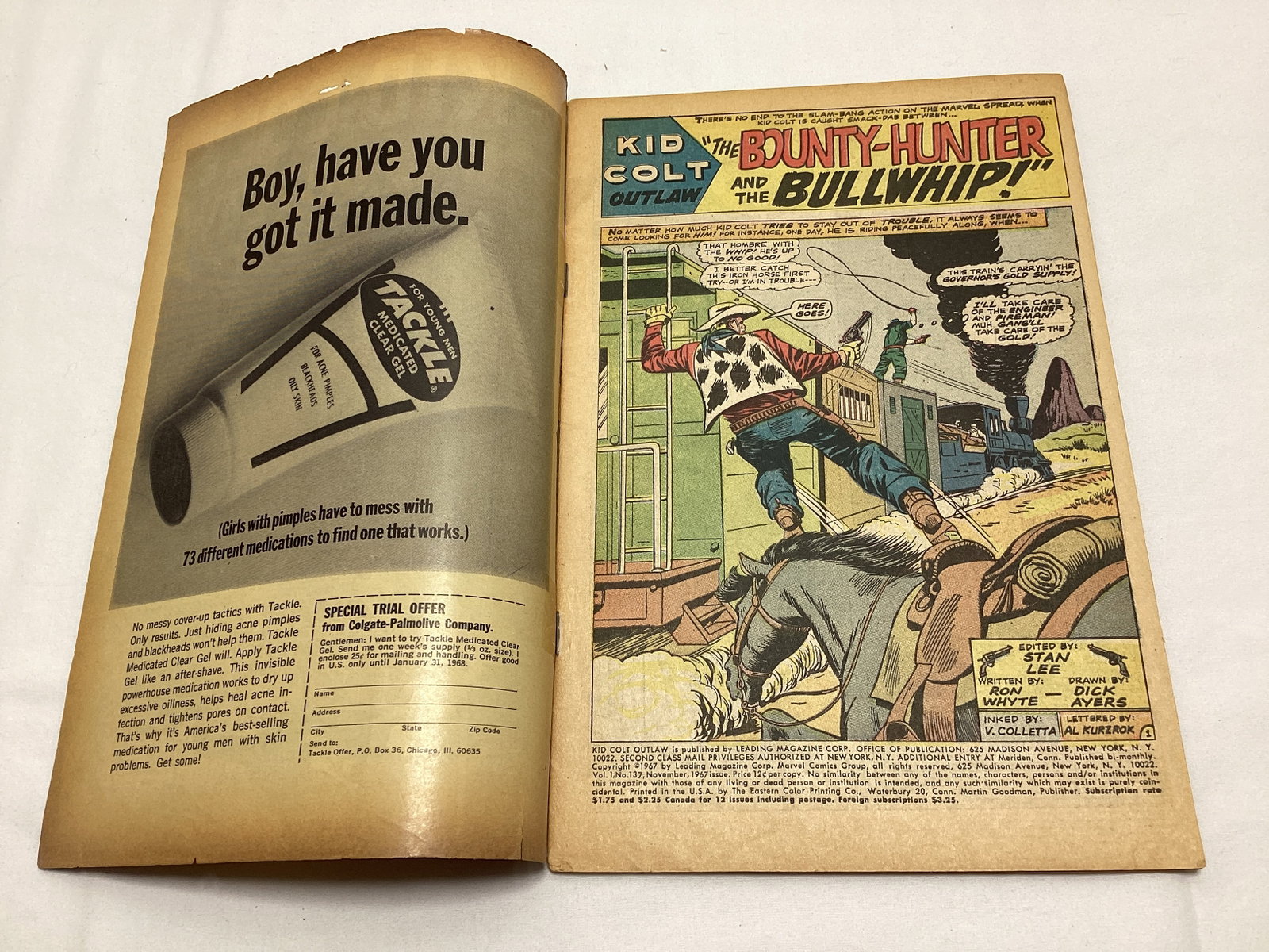 Kid Colt Outlaw 137 Marvel Western Comic Book - 6