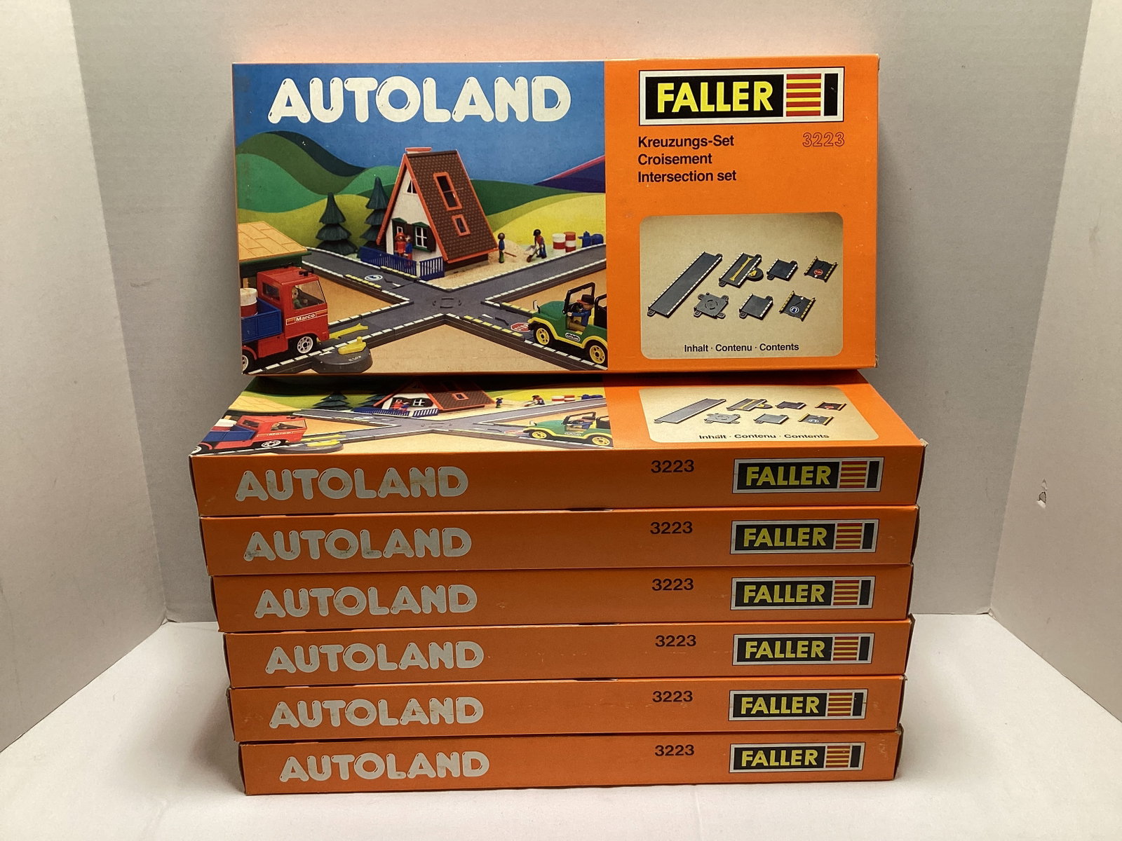 Seven Faller Autoland 3223 Intersection Sets: made in West Germany