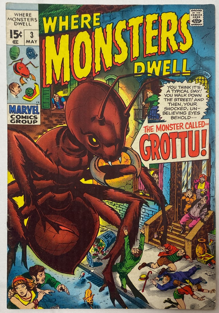 Where Monsters Dwell 3 Marvel Comic Book: 1970, Please preview and see all photos for condition