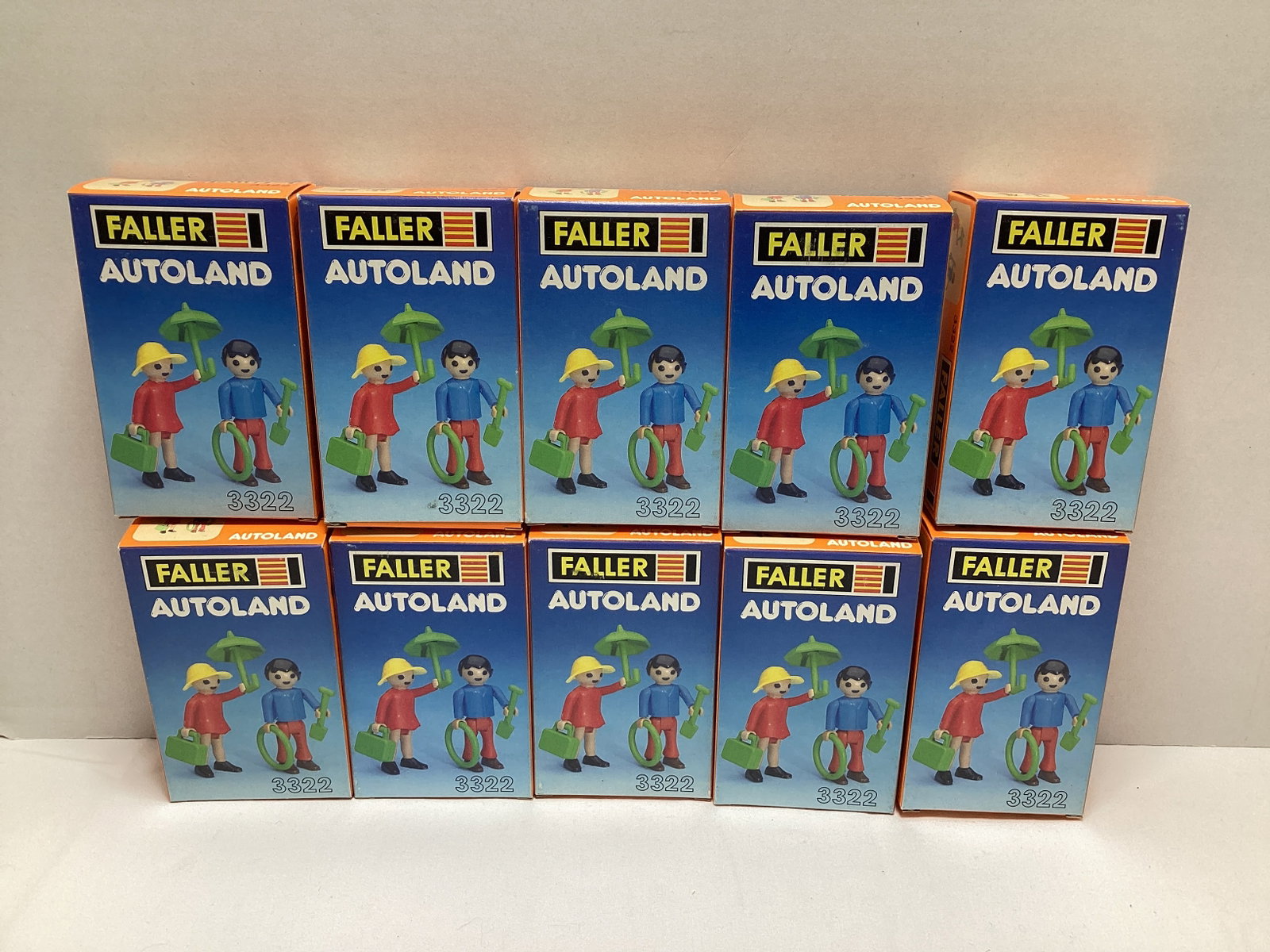 10 Faller Autoland 3322 Figure Packs: made in West Germany