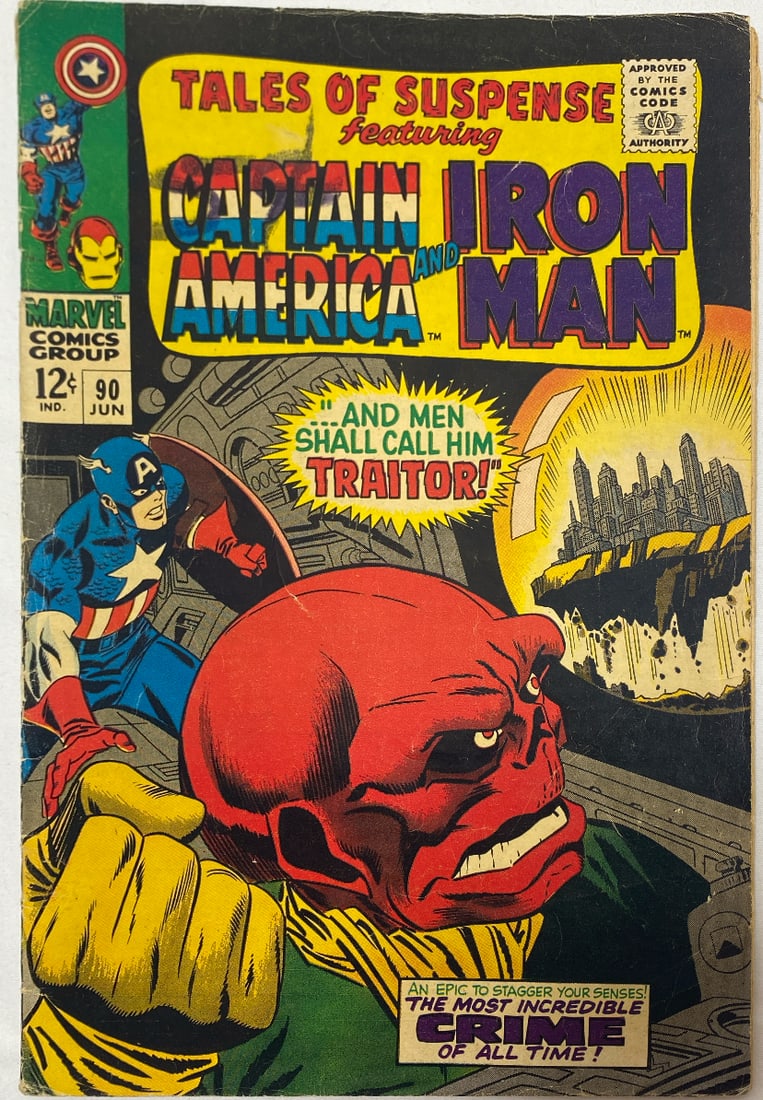 Tales of Suspense 90 Marvel Captain America Iron Man Comic Book: 1967, Please preview and see all photos for condition