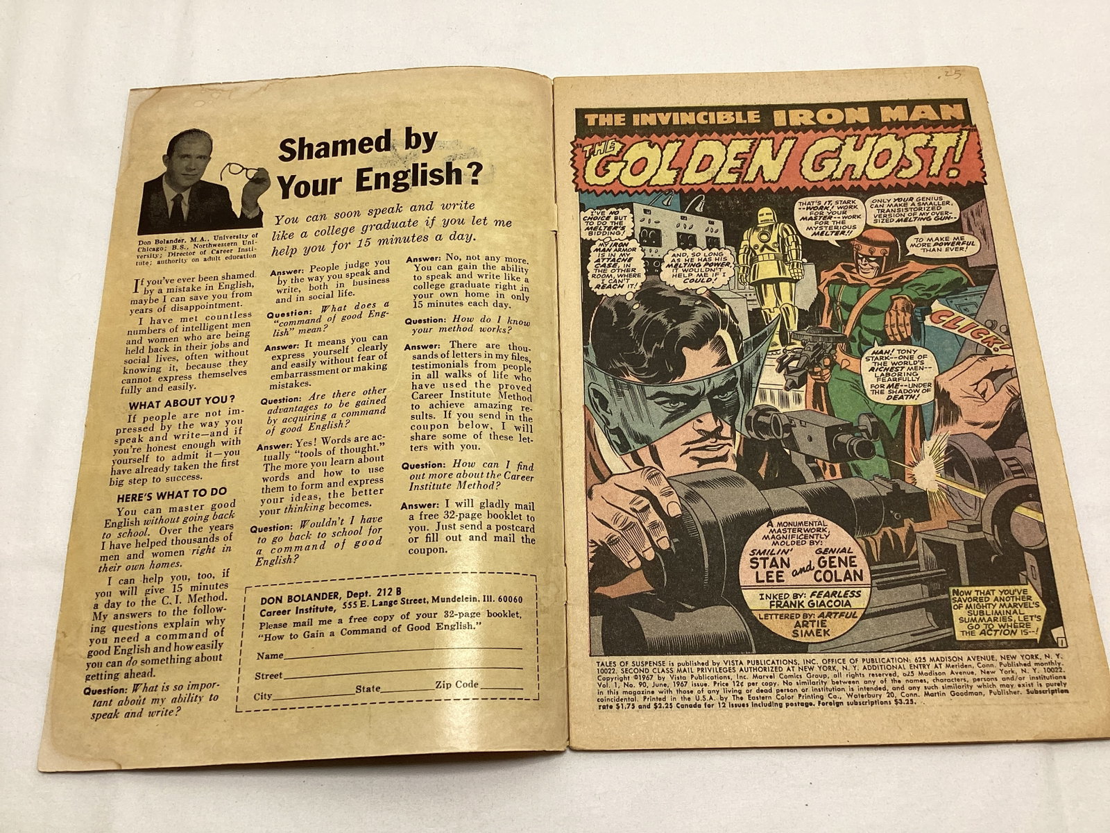 Tales of Suspense 90 Marvel Captain America Iron Man Comic Book - 6