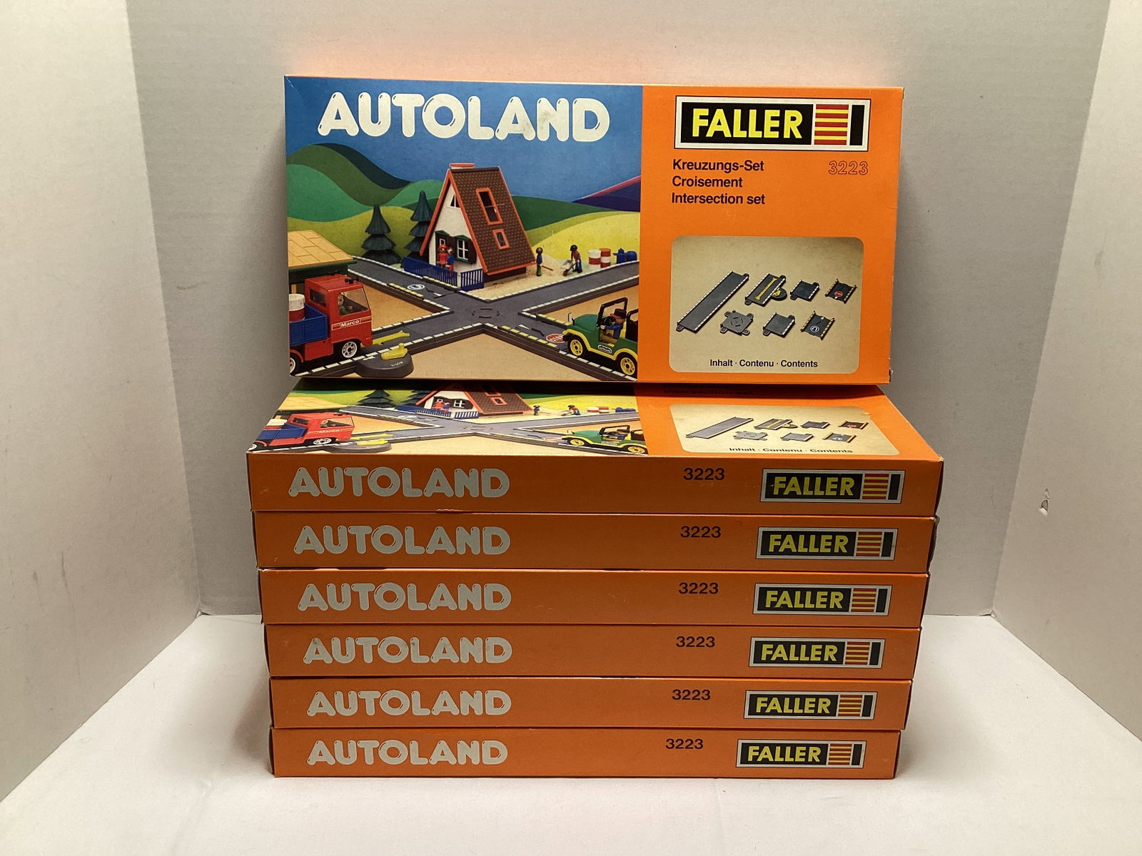 Seven Faller Autoland 3223 Intersection Sets: made in West Germany