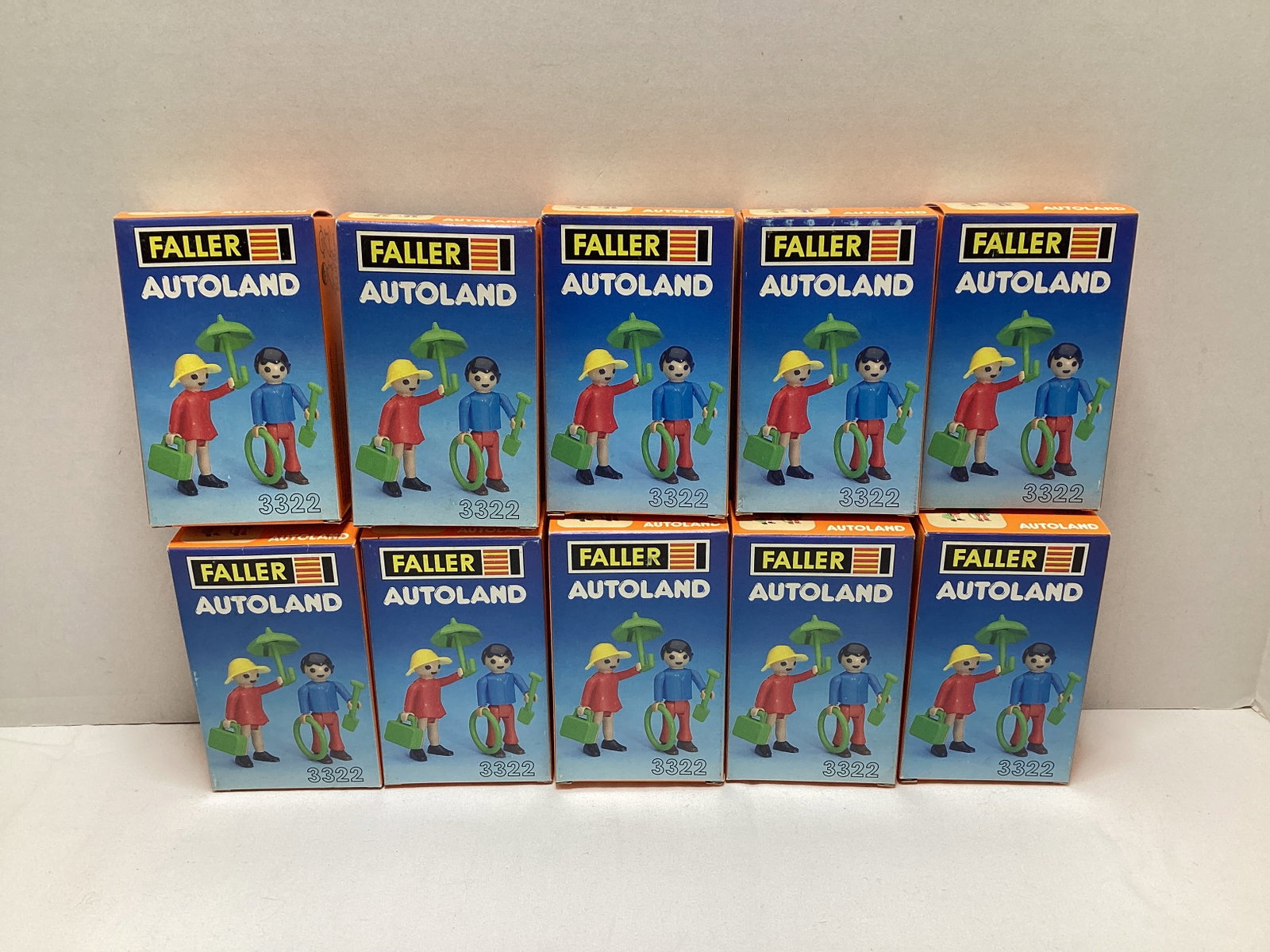 10 Faller Autoland 3322 Figure Packs: made in West Germany