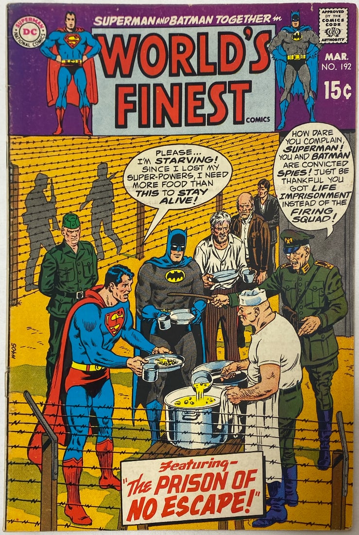 World's Finest Comics 192 DC Superman Batman Comic Book: 1970