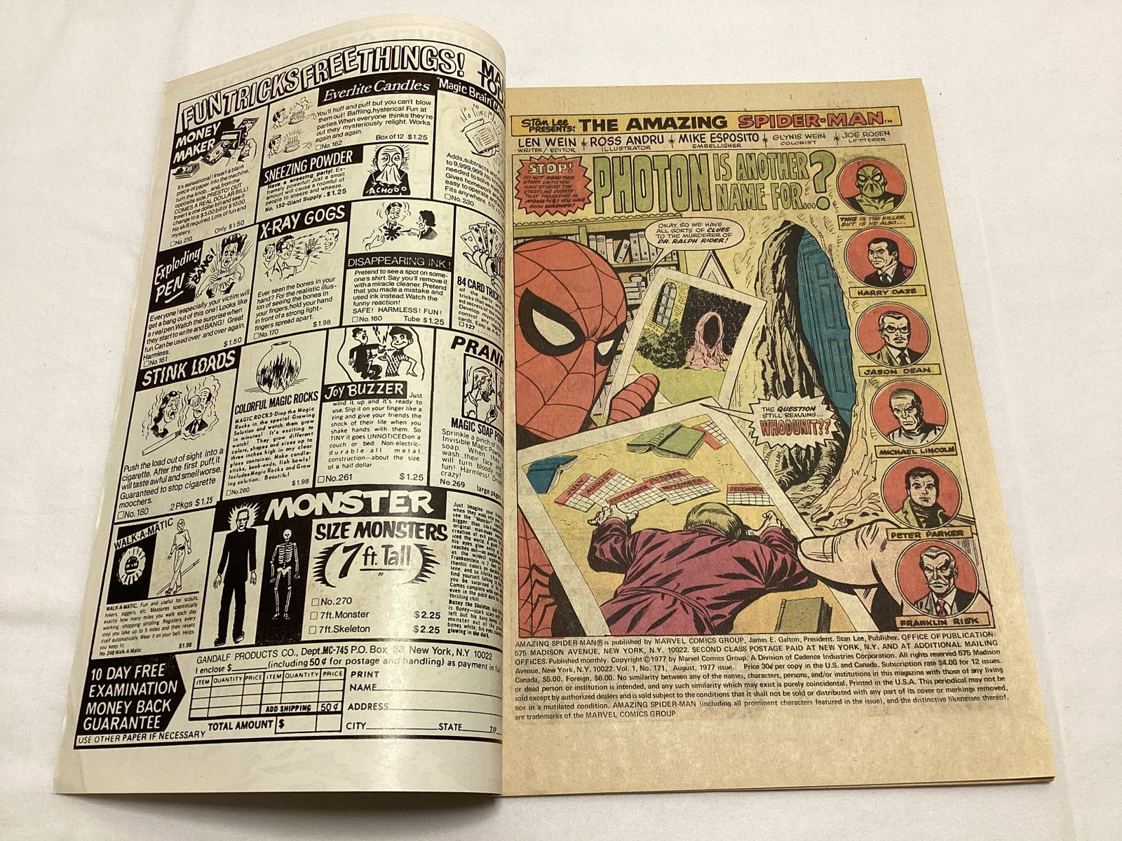The Amazing Spider-Man 171 Marvel Comic Book - 6