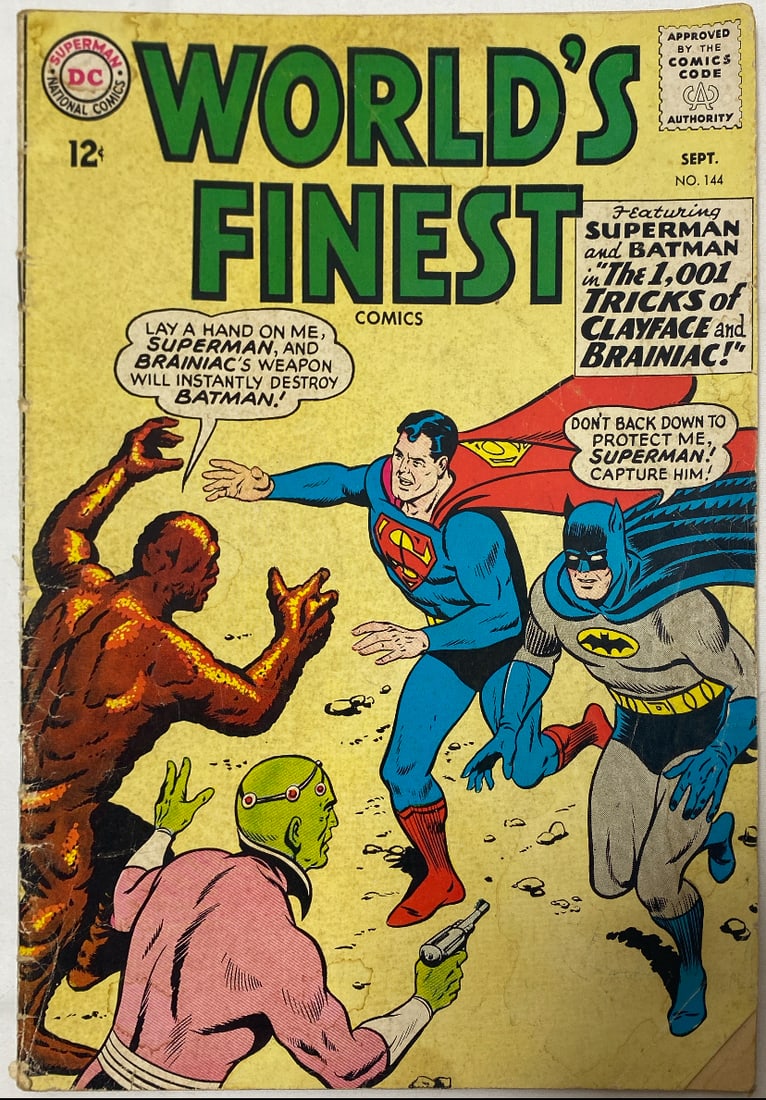 World's Finest Comics 144 DC Superman Batman Comic Book: 1964