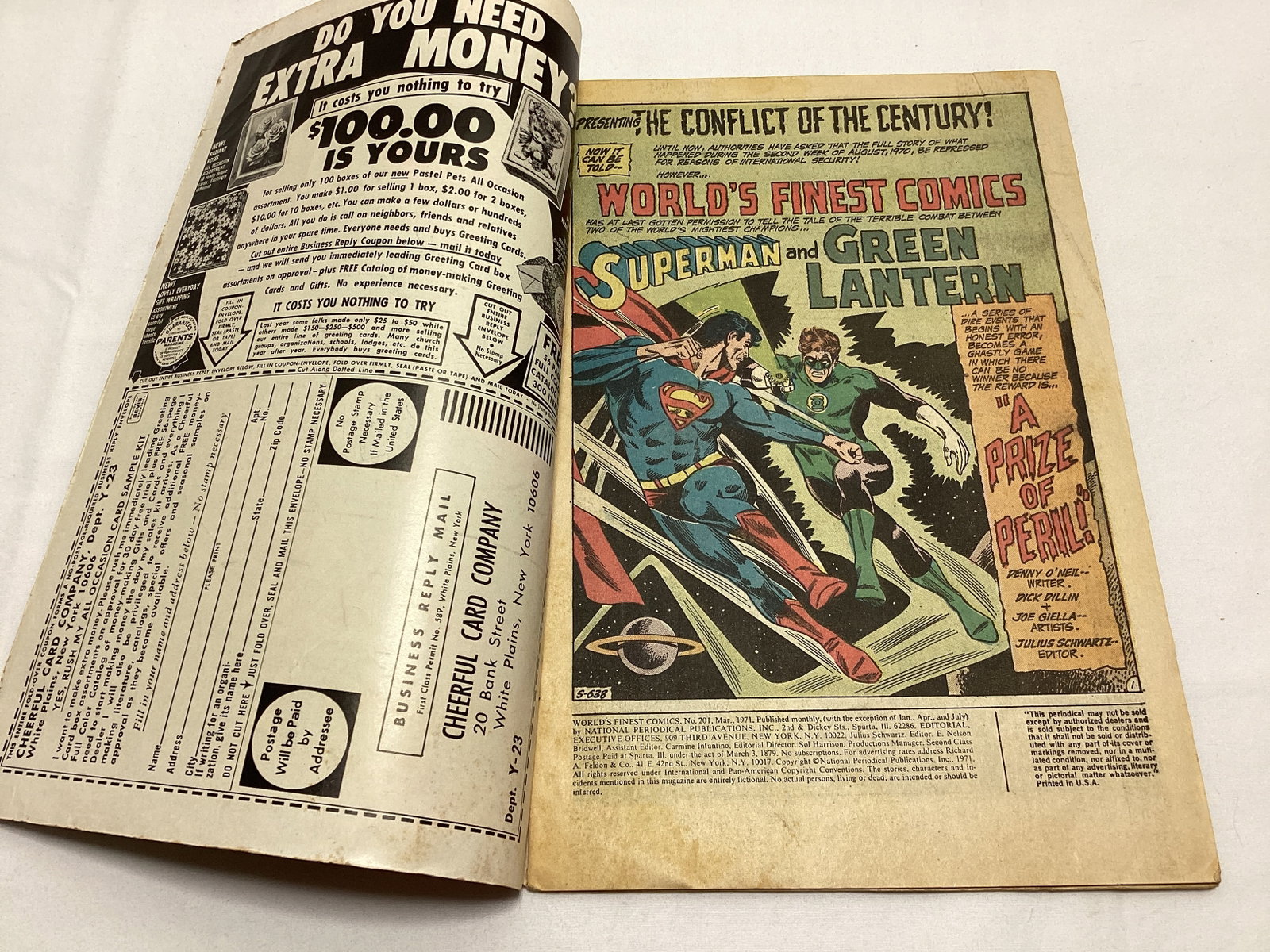 Worlds Finest Comics 201 DC Superman Green Lantern Comic Book - 6