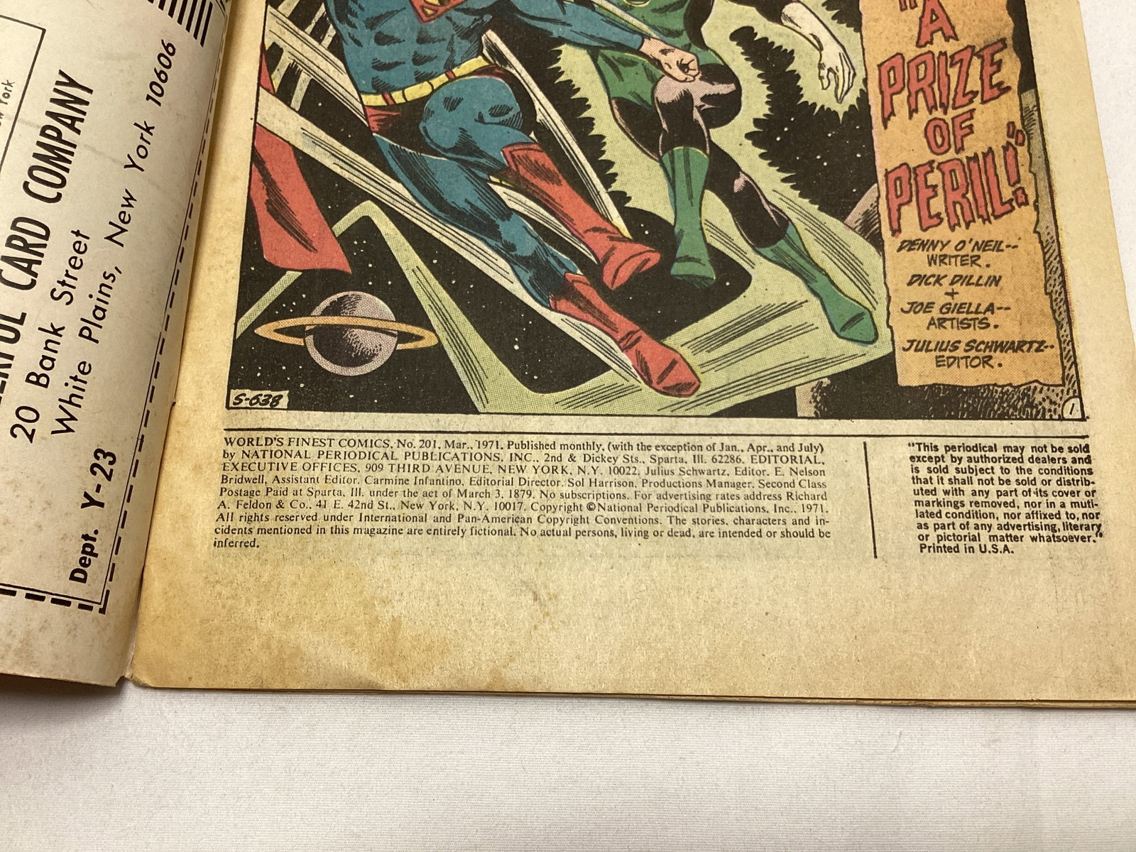 Worlds Finest Comics 201 DC Superman Green Lantern Comic Book - 7
