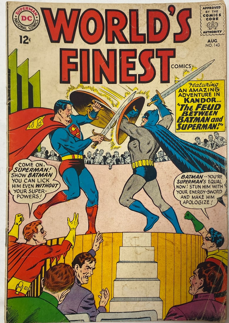 Worlds Finest Comics 143 DC Superman Batman Comic Book: 1964