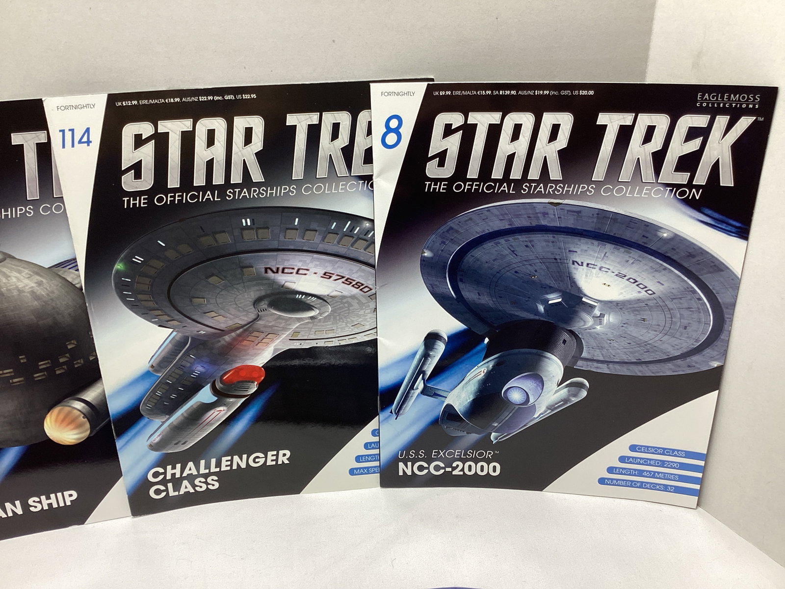Four Eaglemoss Star Trek Diecast Starships with Magazines - 2