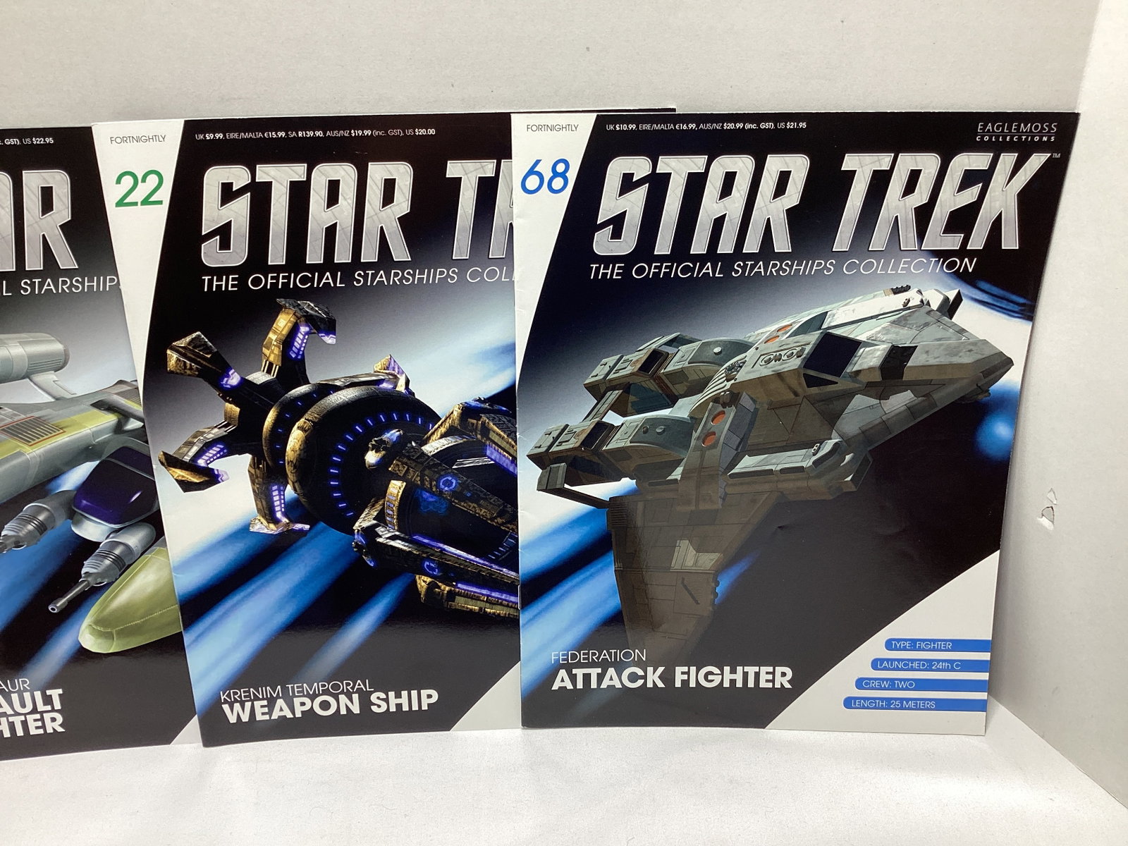 Four Eaglemoss Star Trek Diecast Starships with Magazines - 2