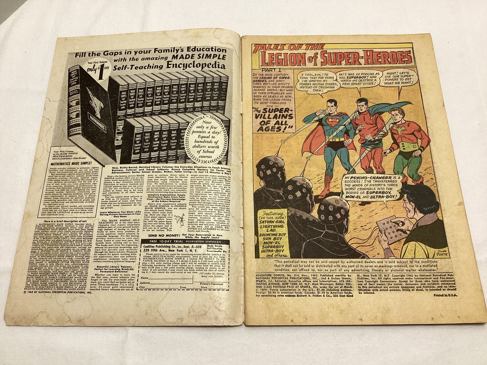 Adventure Comics 314 DC Superboy Comic Book - 6