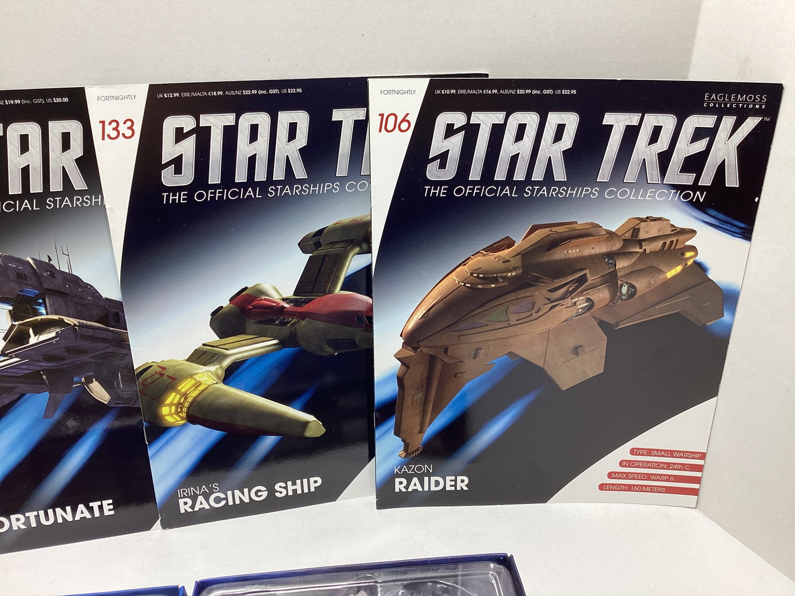 Four Eaglemoss Star Trek Diecast Starships with Magazines - 2