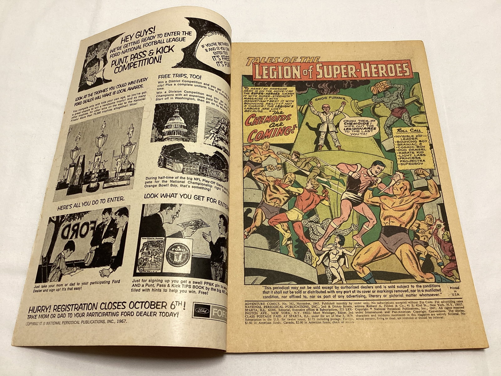 Adventure Comics 362 DC Superboy Comic Book - 6