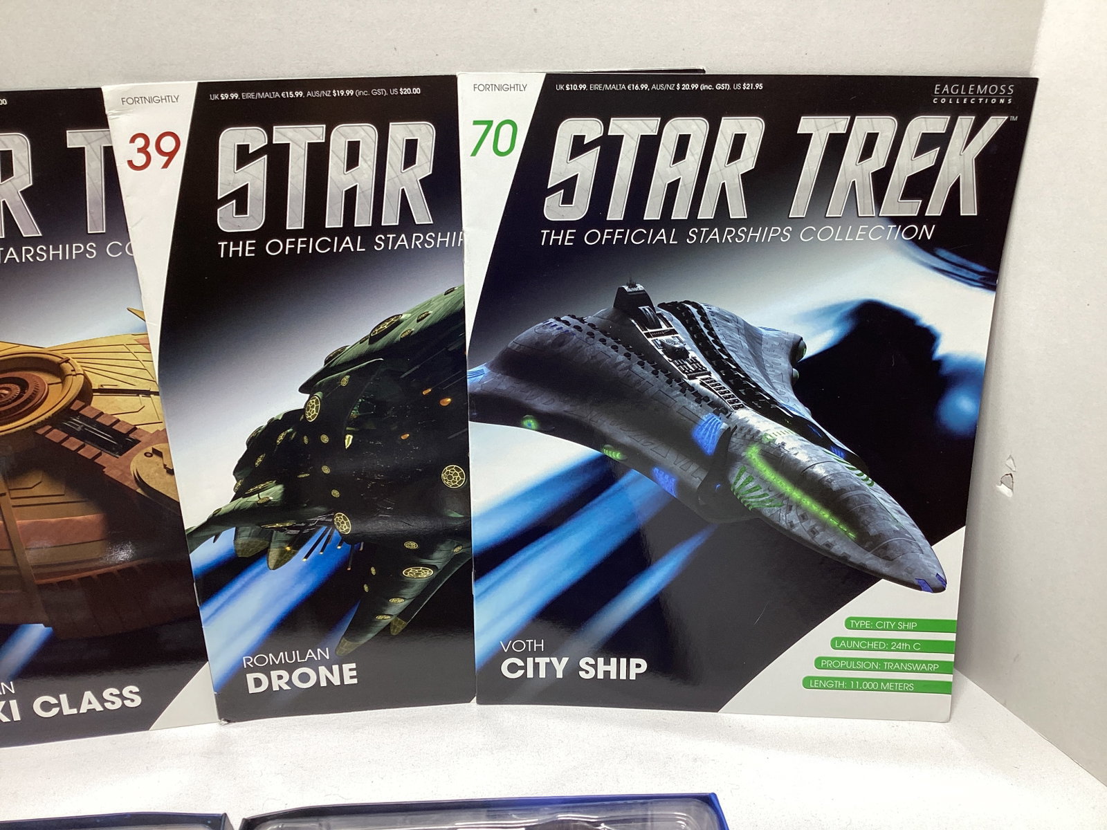 Four Eaglemoss Star Trek Diecast Starships with Magazines - 2