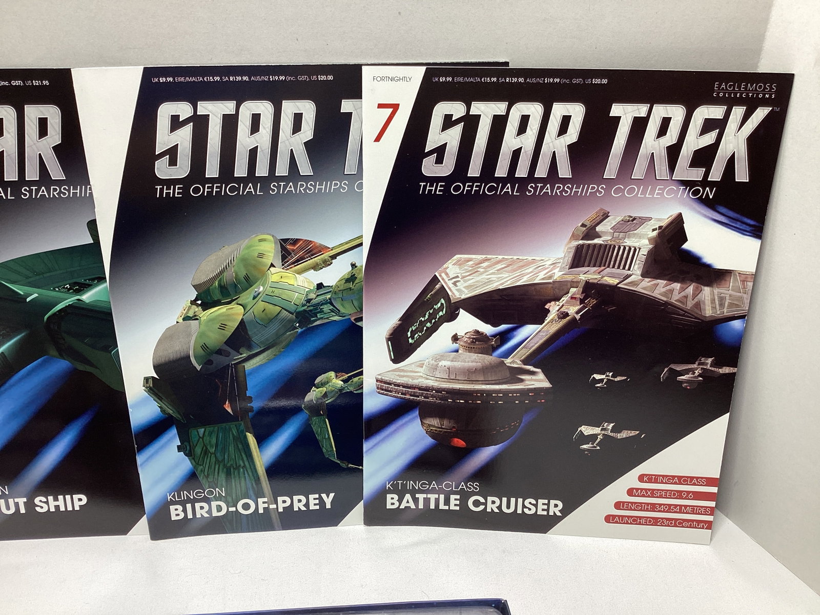 Four Eaglemoss Star Trek Diecast Starships with Magazines - 2