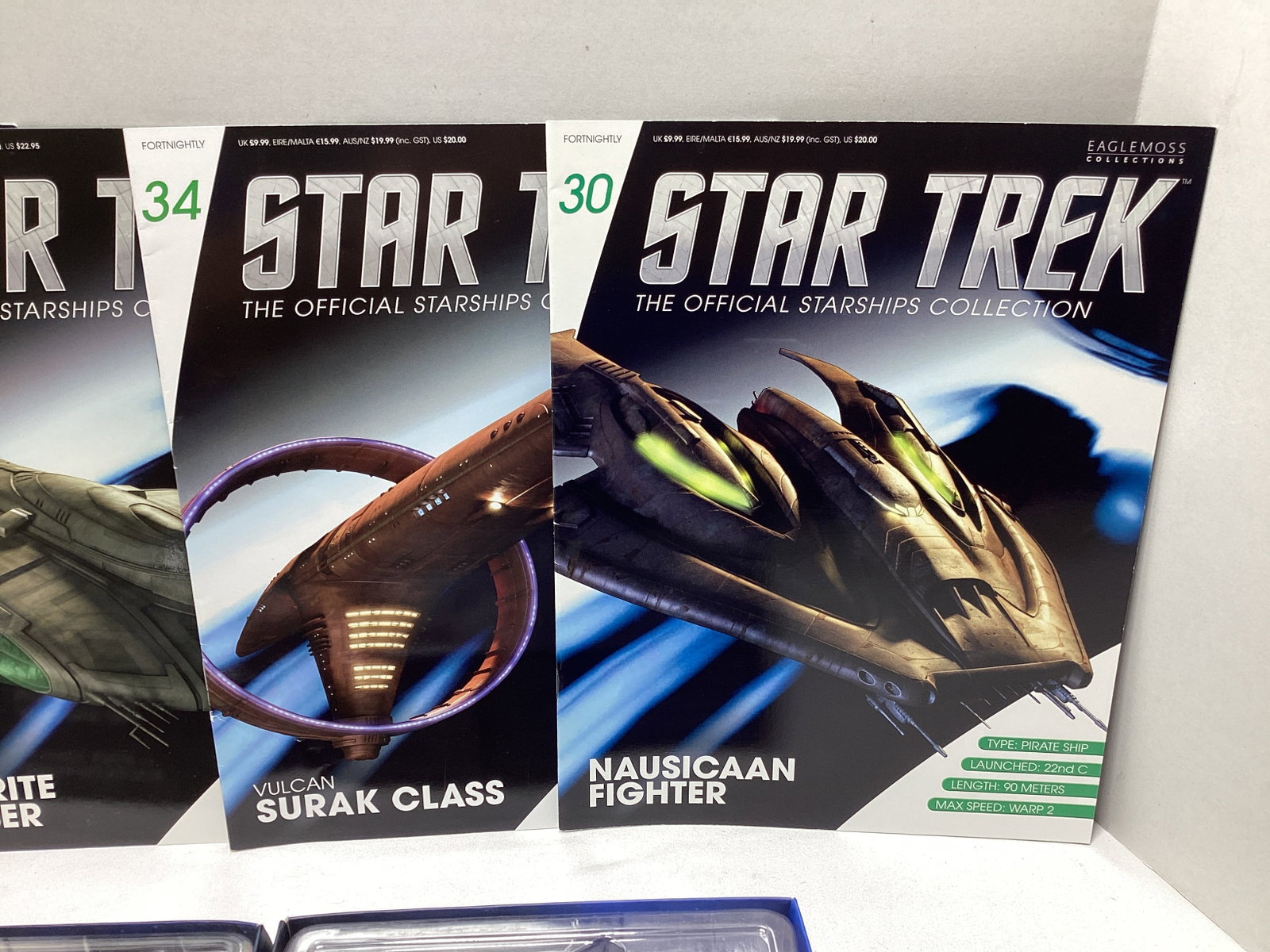 Four Eaglemoss Star Trek Diecast Starships with Magazines - 2